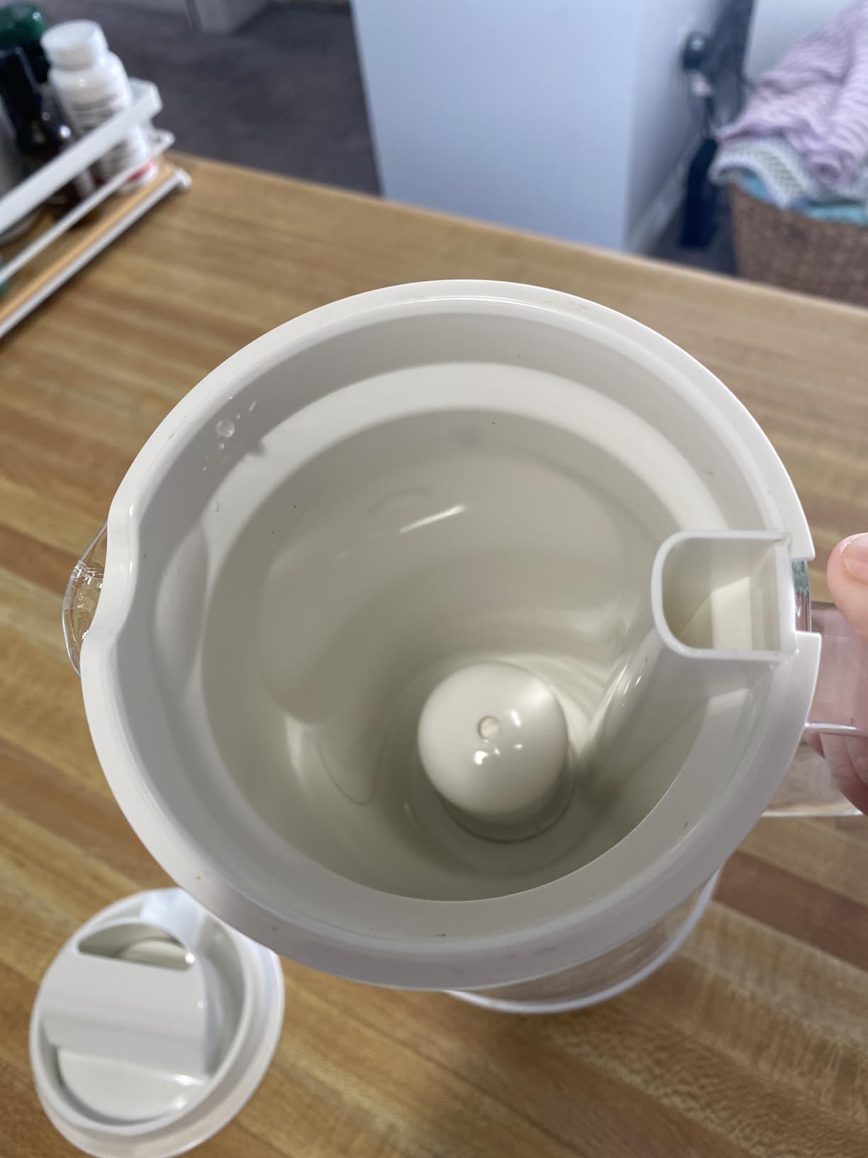 LifeStraw Home Water Filter Pitcher, 7-Cup, Glass with Silicone Base, White, for Everyday Protection Against Bacteria, Parasites, Microplastics, Lead, Mercury, PFAS and a Variety of Chemicals customer photo 1