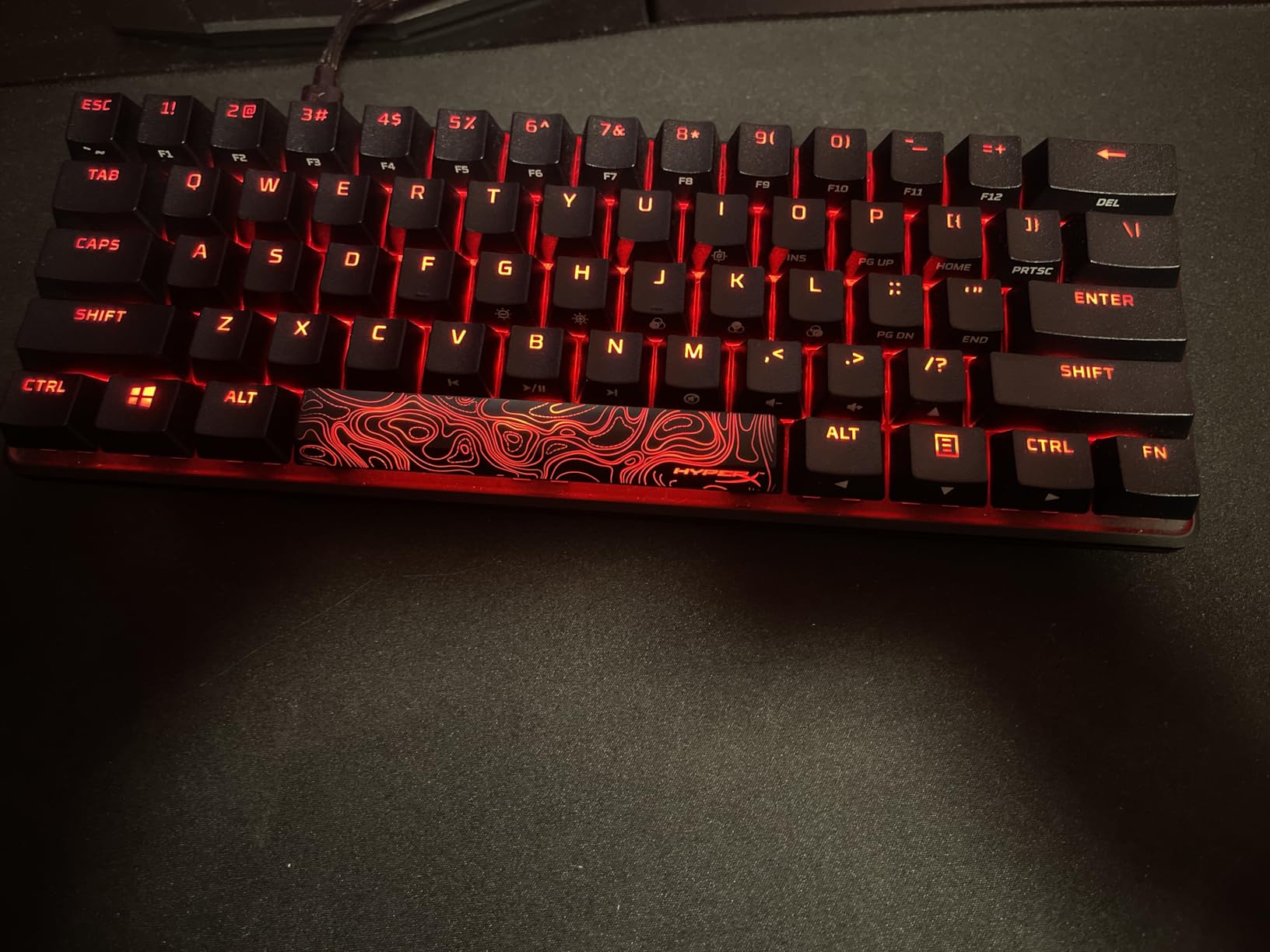HyperX Alloy Origins 65 - Mechanical Gaming Keyboard - Compact 65% Form Factor - Linear Red Switch - Double Shot PBT Keycaps - RGB LED Backlit - NGENUITY Software Compatible,Black customer photo 2