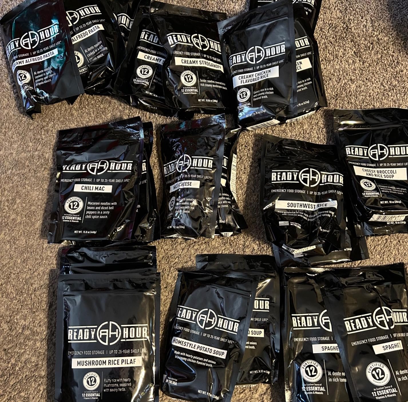 Ready Hour 120 Serving Entree Bucket-Freeze Dried Emergency Food Supply-Survival Meals with Long Shelf Life-Prepper Essentials for Disaster, Camping, Hiking, or Outdoor Use customer photo 2