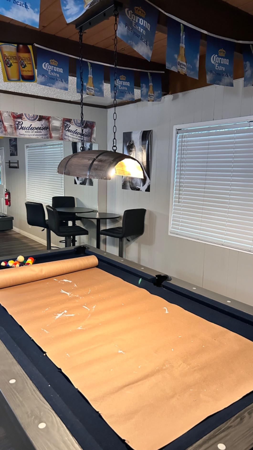 Newrays Antique Wood Wine Barrel Pendant Lamp Hanging Rustic Kitchen Bar Ceiling Lamp Light Fixtures customer photo 2