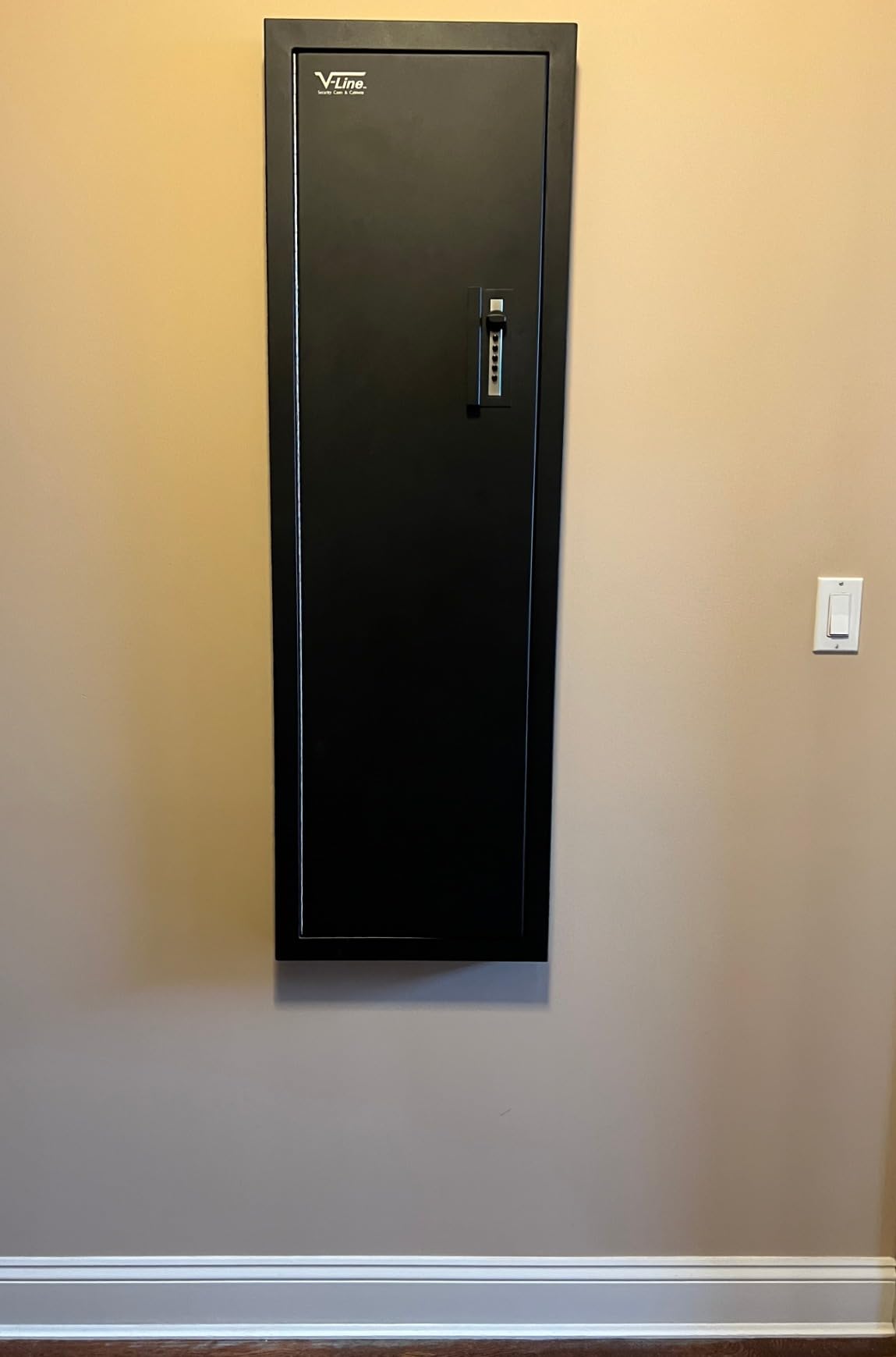 Tactical Closet Vault Flat Black in Wall Gun Safe and Tactical Gear Safe - Simplex Lock - Fits Between Wall Studs customer photo 1