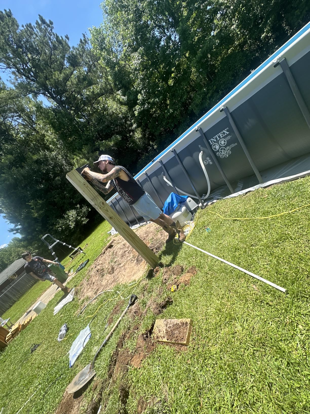 INTEX 26373EH Ultra XTR 32ft x 16ft x 52in Above Ground Swimming Pool Set with Sand Filter Pump and Deluxe Maintenance Cleaning Kit customer photo 2