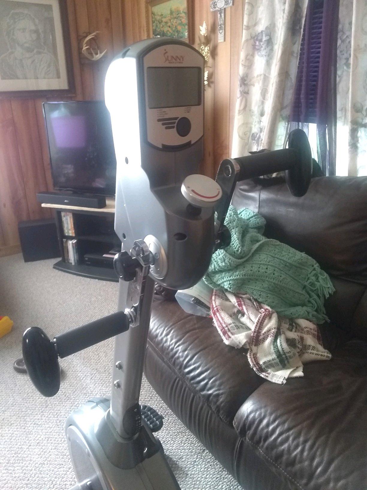 Sunny Health & Fitness Smart Magnetic Recumbent Bike, Home Cardio Trainer & Cycling Machine for Seniors, Free SunnyFit App Connection, Optional Hand Cycle, Resistance Bands, or Pulse Sensors customer photo 1