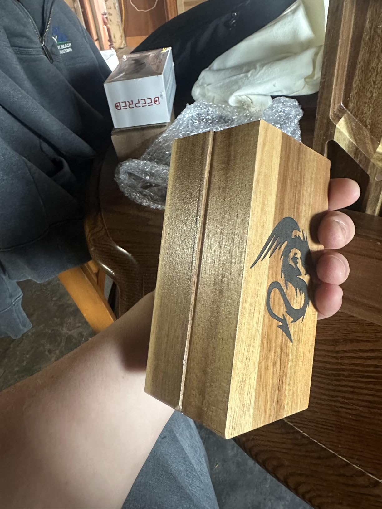 Wooden Magnetic Dice Tower with Tray - Dungeons and Dragons Accessory - Portable Dice Roller for Tabletop RPG - DND Gifts customer photo 1