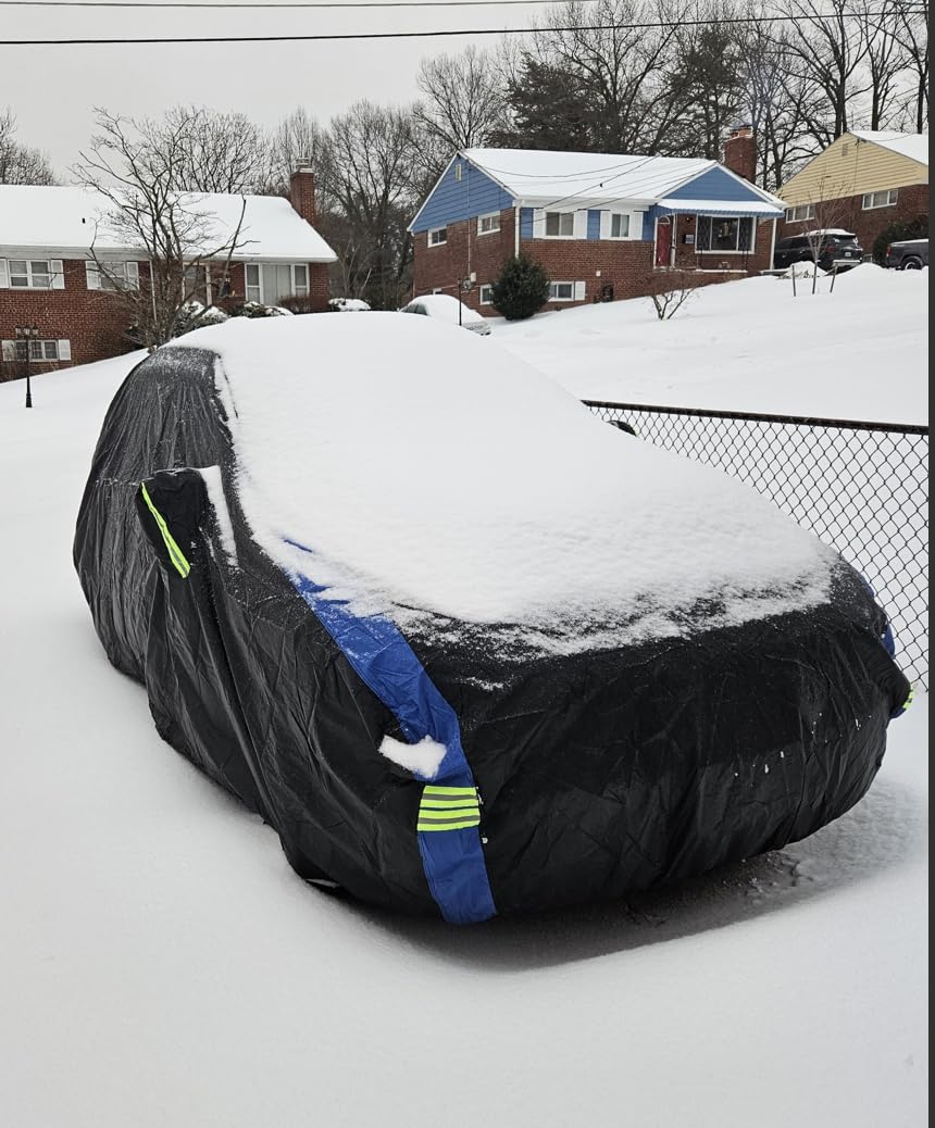 Avecrew Car Cover Waterproof All Weather - Outdoor Heavy Duty Full Exterior Cover for Sedans (194-208 inches) customer photo 1