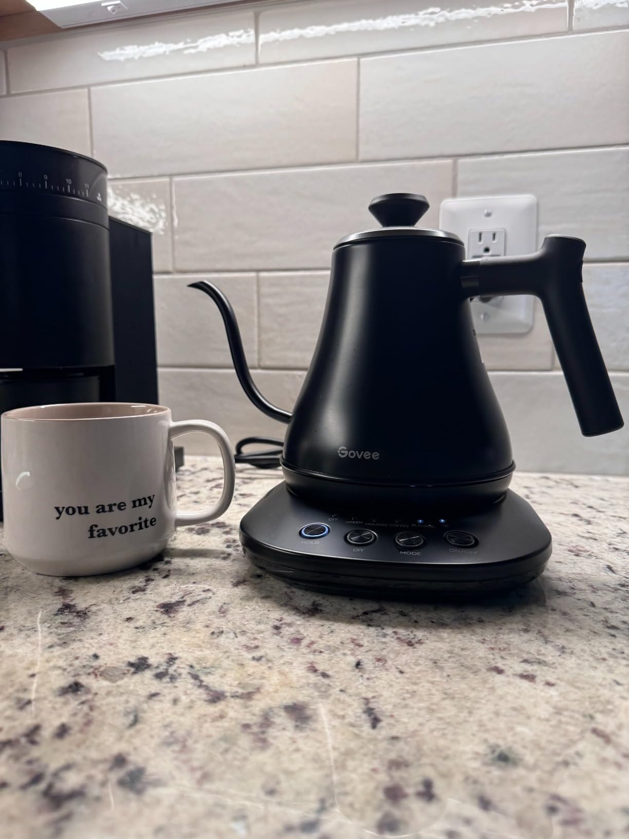 Govee Smart Electric Kettle, WiFi Variable Temperature Gooseneck Pour Over Kettle and Tea Kettle, Alexa Control, 1200W Quick Heating, 100% Stainless Steel, 0.8L, Matte Black customer photo 2