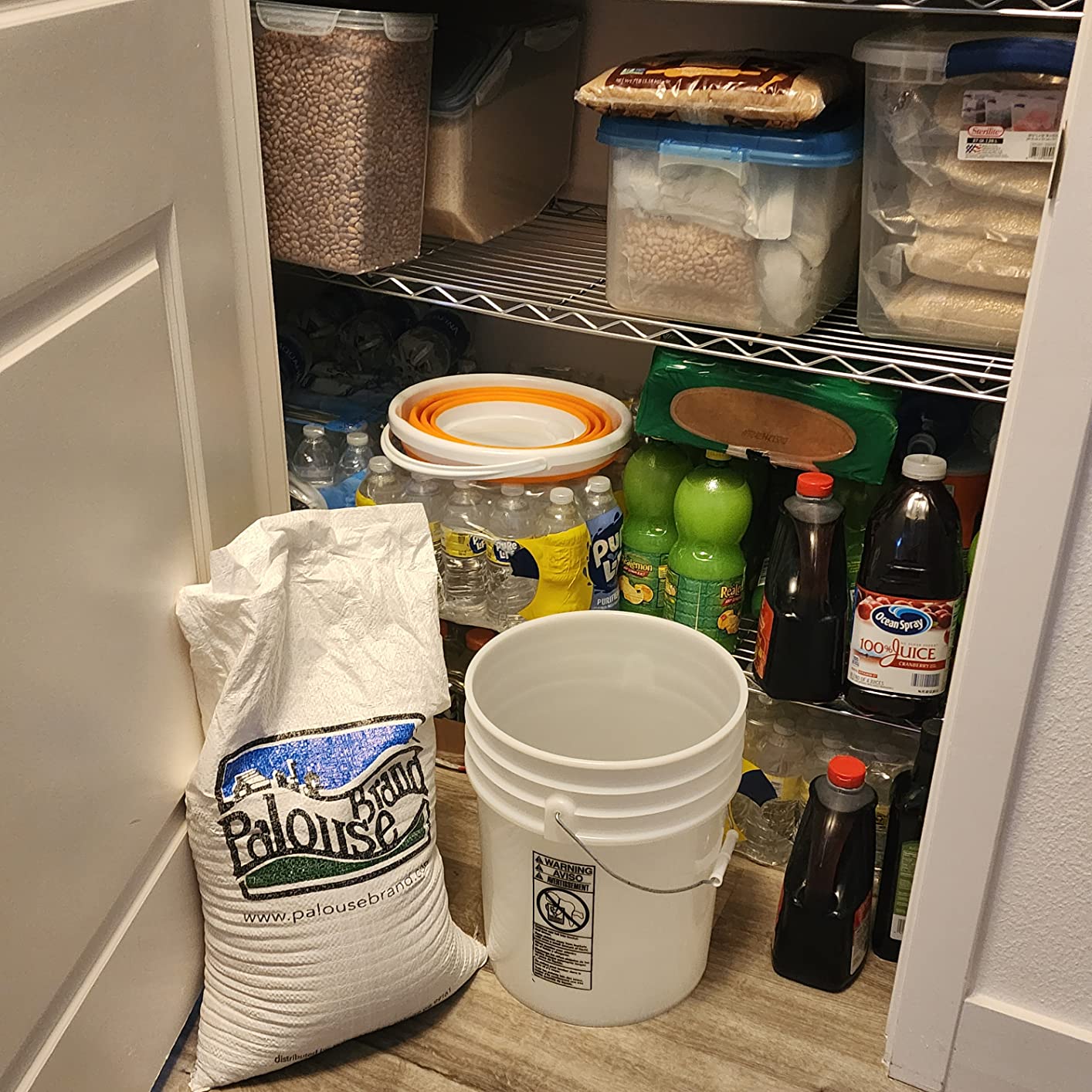 Hudson Exchange 5 Gallon (3 Pack) Bucket Pail Container with Gamma Seal Lid, Food Grade BPA Free HDPE, Natural customer photo 1