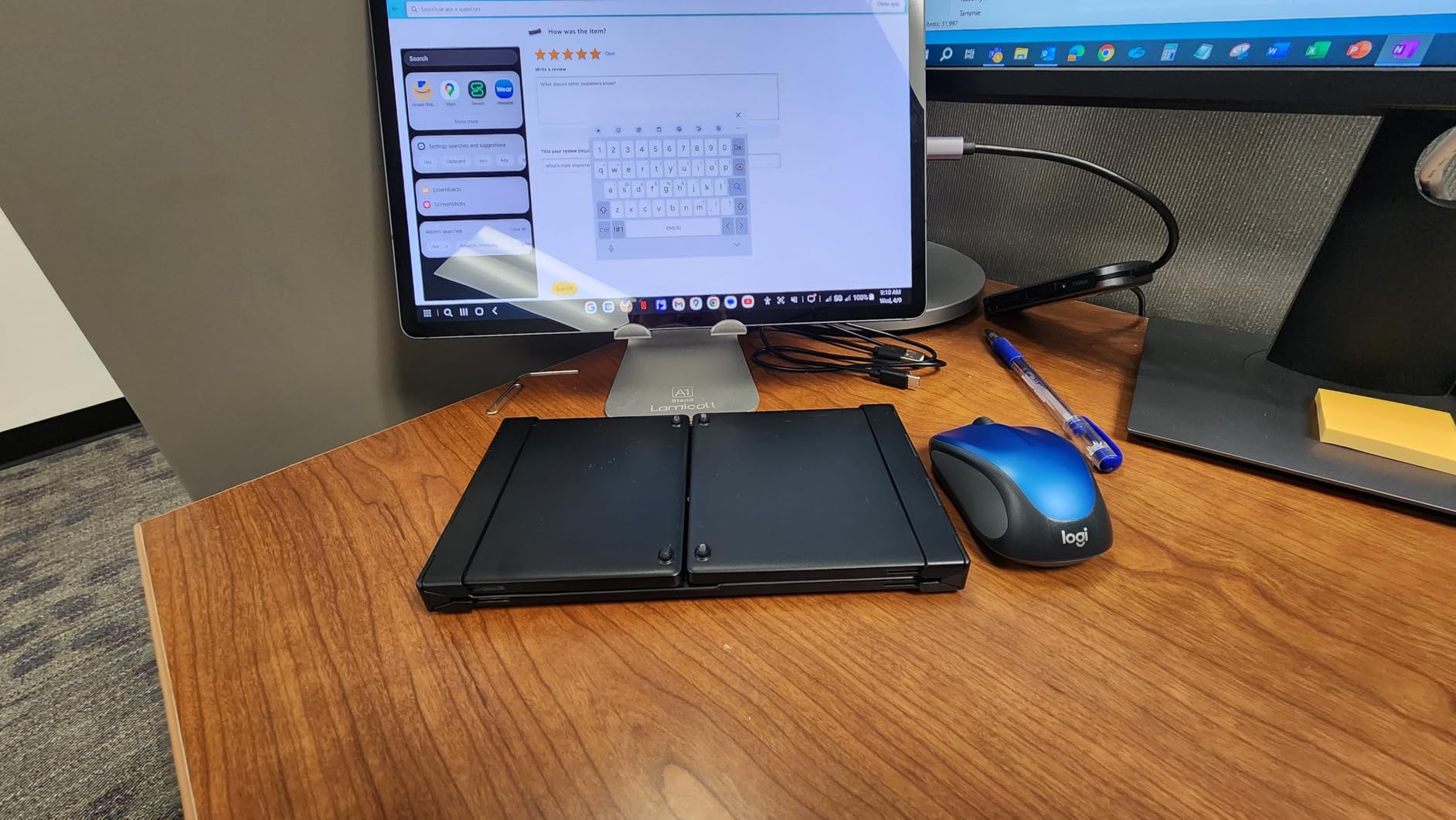 ProtoArc Foldable Bluetooth Keyboard, XK01 Full-Size Portable Wireless Keyboard for Travel, 105 Keys, 0.65