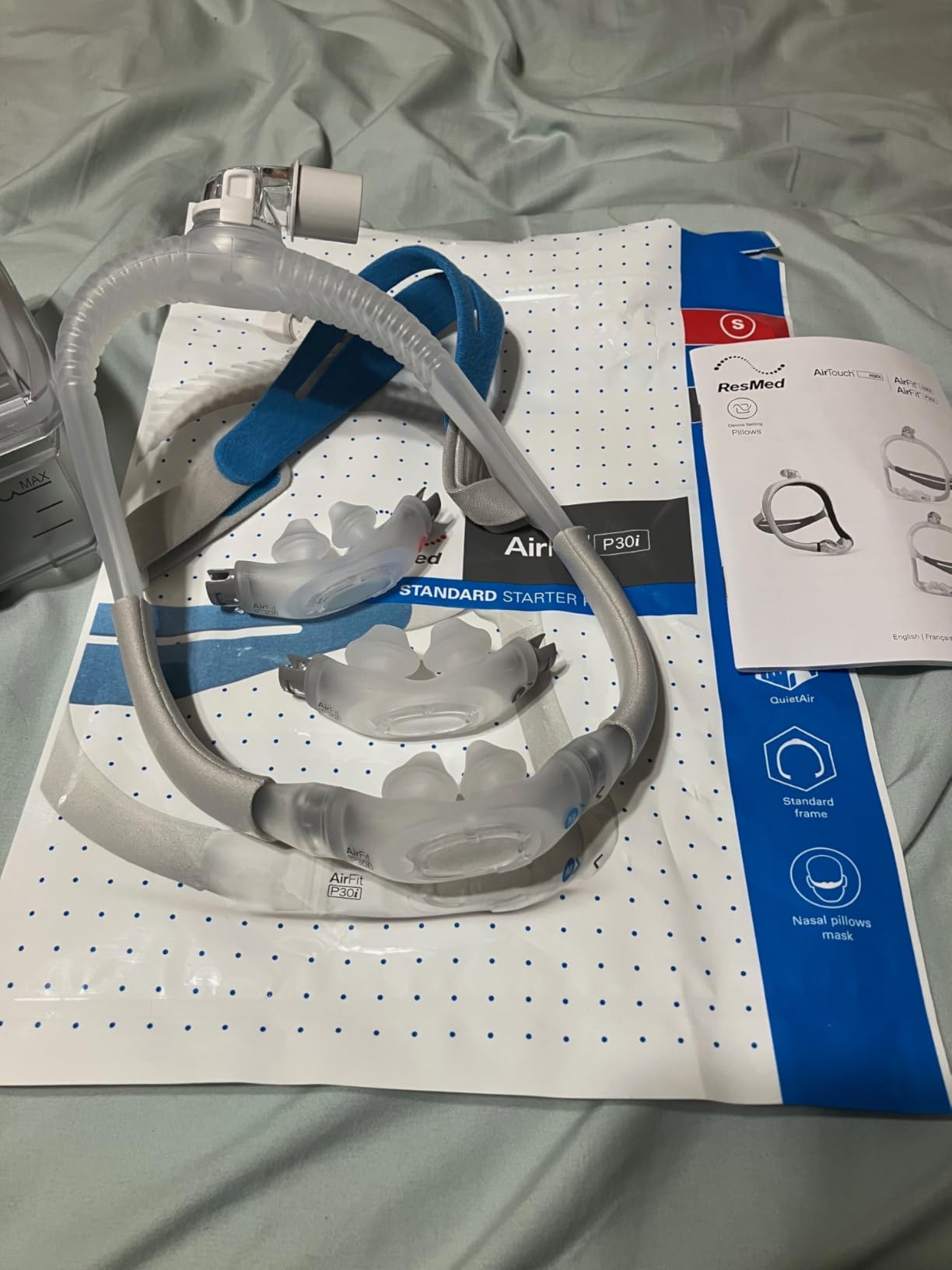 Resmed AirFit P30i Standard Frame System - Replacement CPAP Frame System with Nasal Pillows Cushion - Headgear Not Included - Medium customer photo 1