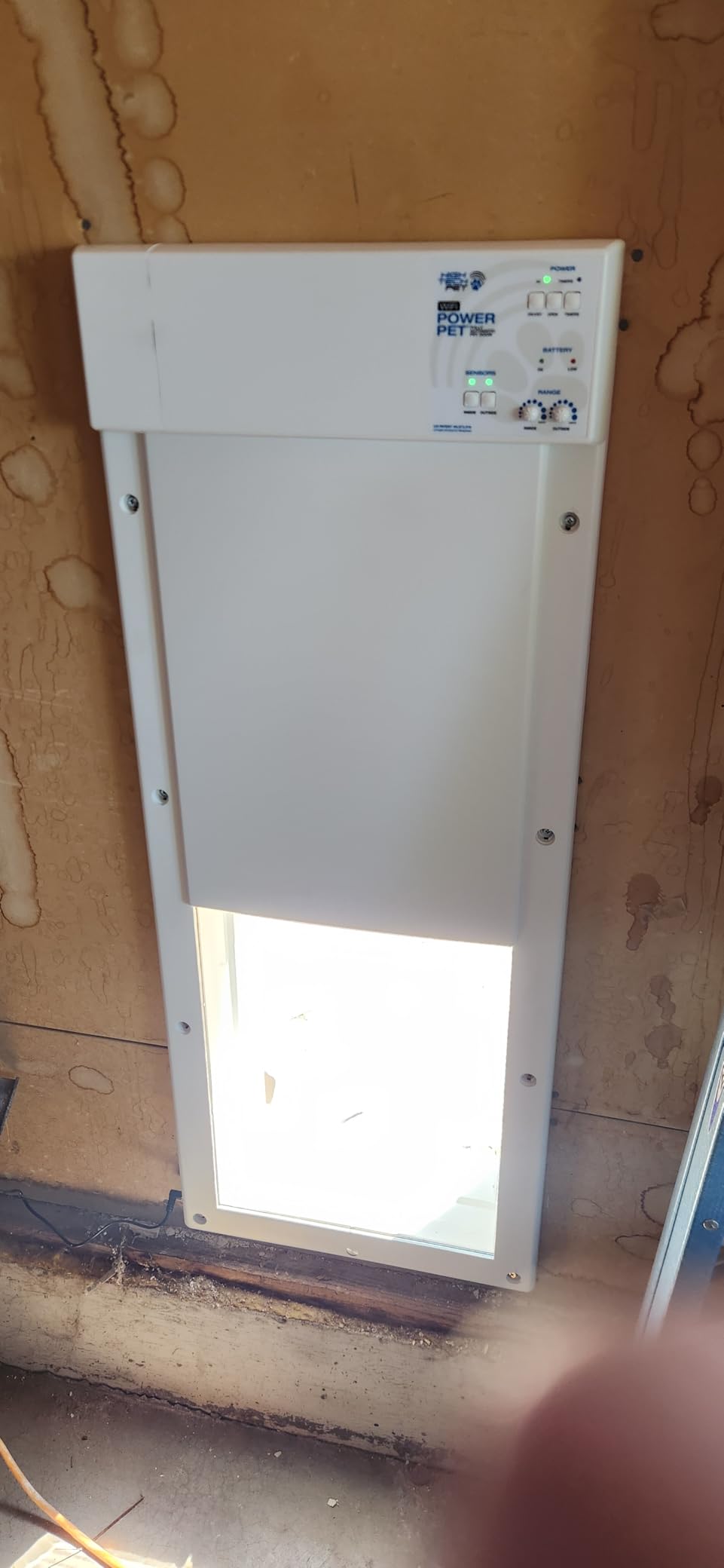 Power Pet WiFi Automatic Electronic Pet Door by High Tech Pet - Pet Operated Dog Door, App Control, 24/7 Scheduling, Secure, Air Tight, for Large Dogs (30-100 lbs.) Door Mount, Easy Install - PX2-WIFI customer photo 1