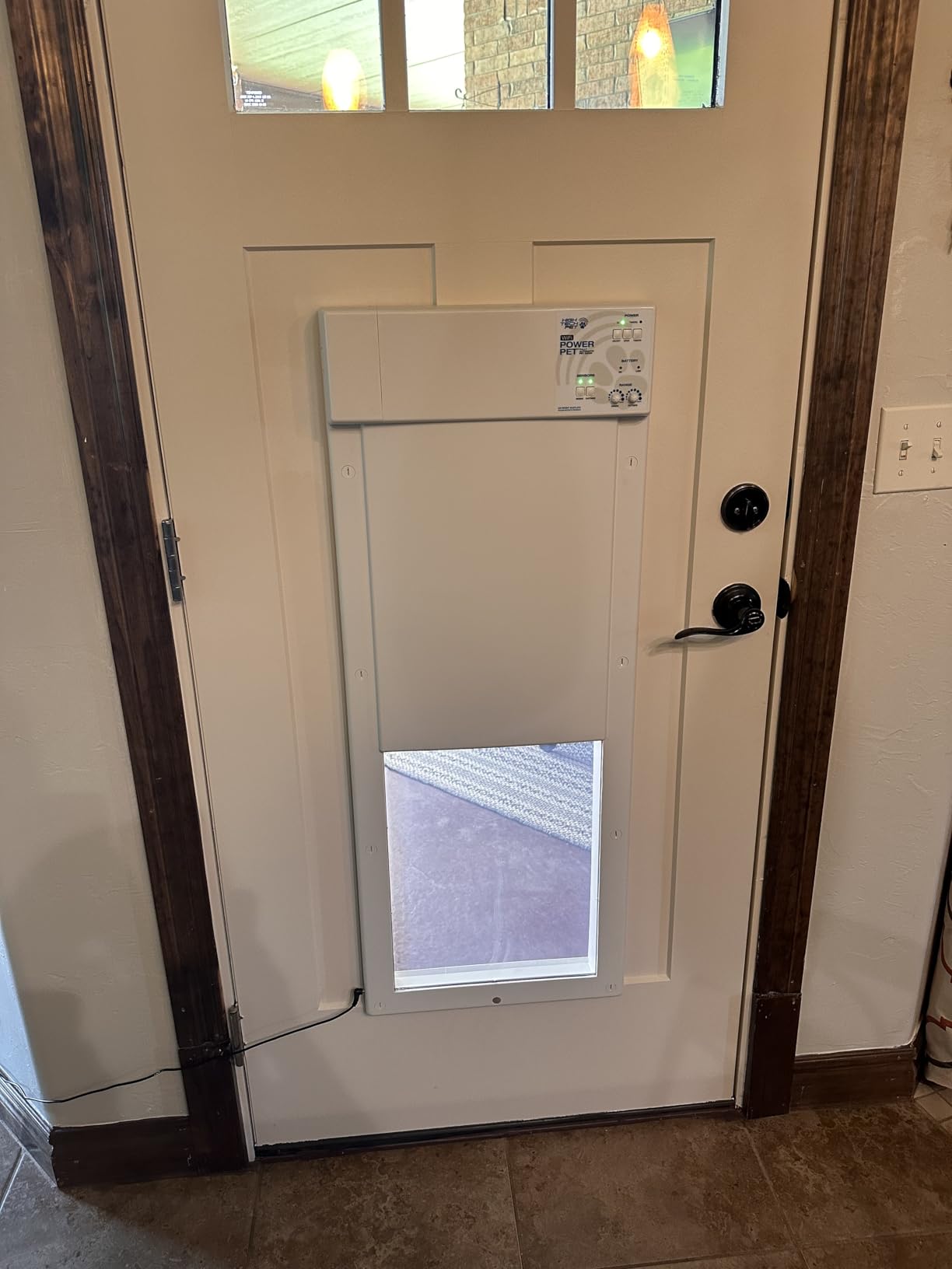 Power Pet WiFi Automatic Electronic Pet Door by High Tech Pet - Pet Operated Dog Door, App Control, 24/7 Scheduling, Secure, Air Tight, for Large Dogs (30-100 lbs.) Door Mount, Easy Install - PX2-WIFI customer photo 2