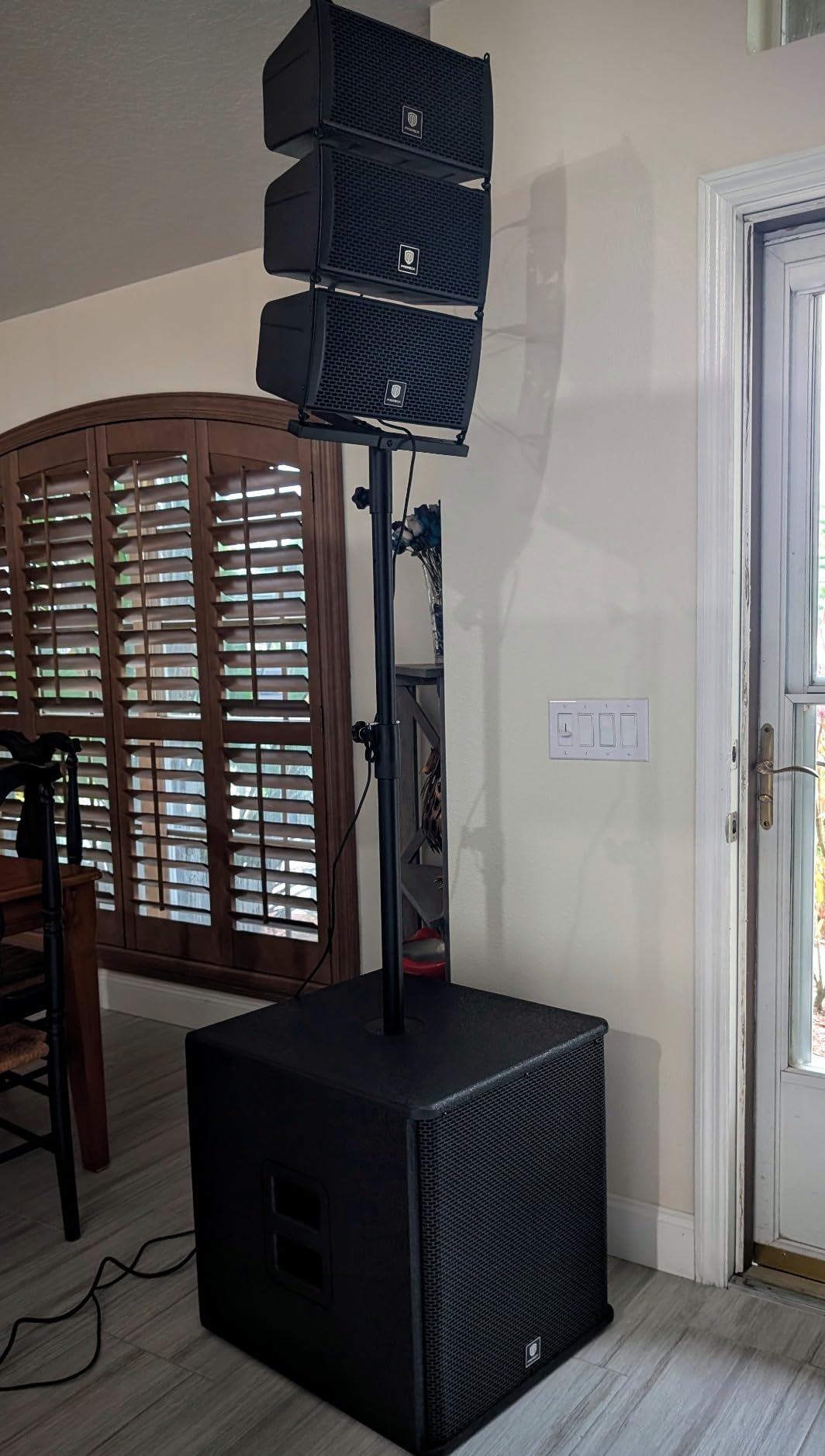 RECK CLUB-8000 18-inch 8000W P.M.P.O Stereo DJ/Powered PA Speaker System Combo Set 6 Line Array Speakers and Two 18 inch Subwoofers with Bluetooth/USB/SD Card/Remote Control customer photo 1