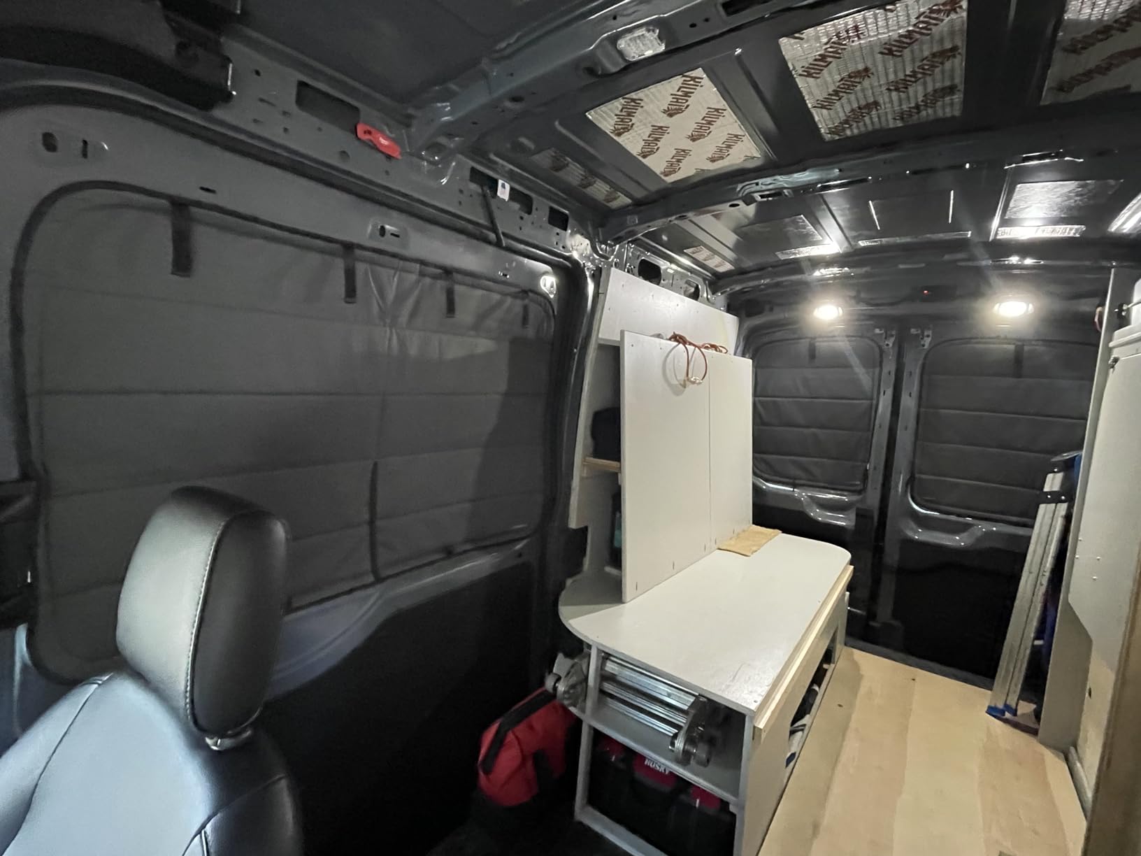 VanEssential Insulated Blackout Front Door Window Covers Designed for Ford Transit Van High and Medium Roof Year 2015 to Current (Pair) - Cool Gray customer photo 1