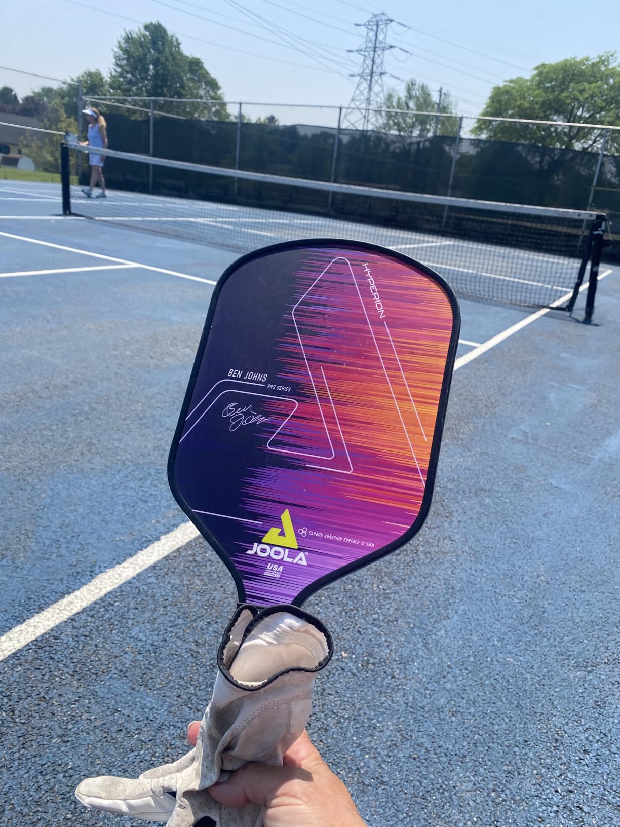 JOOLA Ben Johns Hyperion Pickleball Paddle - Select Raw Carbon Surface or Carbon Abrasion Surface for Increased Power and Spin - Elongated Grip Handle - Carbon Fiber Pickleball Paddle - USAP Approved customer photo 2