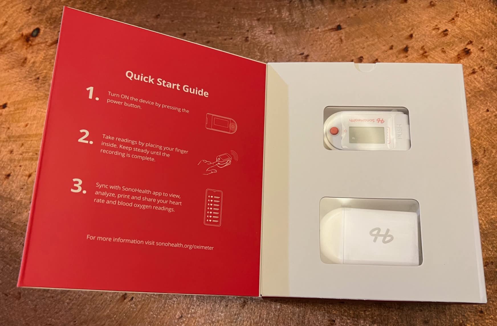 Pulse Oximeter by SonoHealth - Fingertip Blood Oxygen Saturation Monitor, Data Recording, Bluetooth-Enabled - Lifetime Mobile App Access (Pulse Oxi V 1.0) customer photo 2