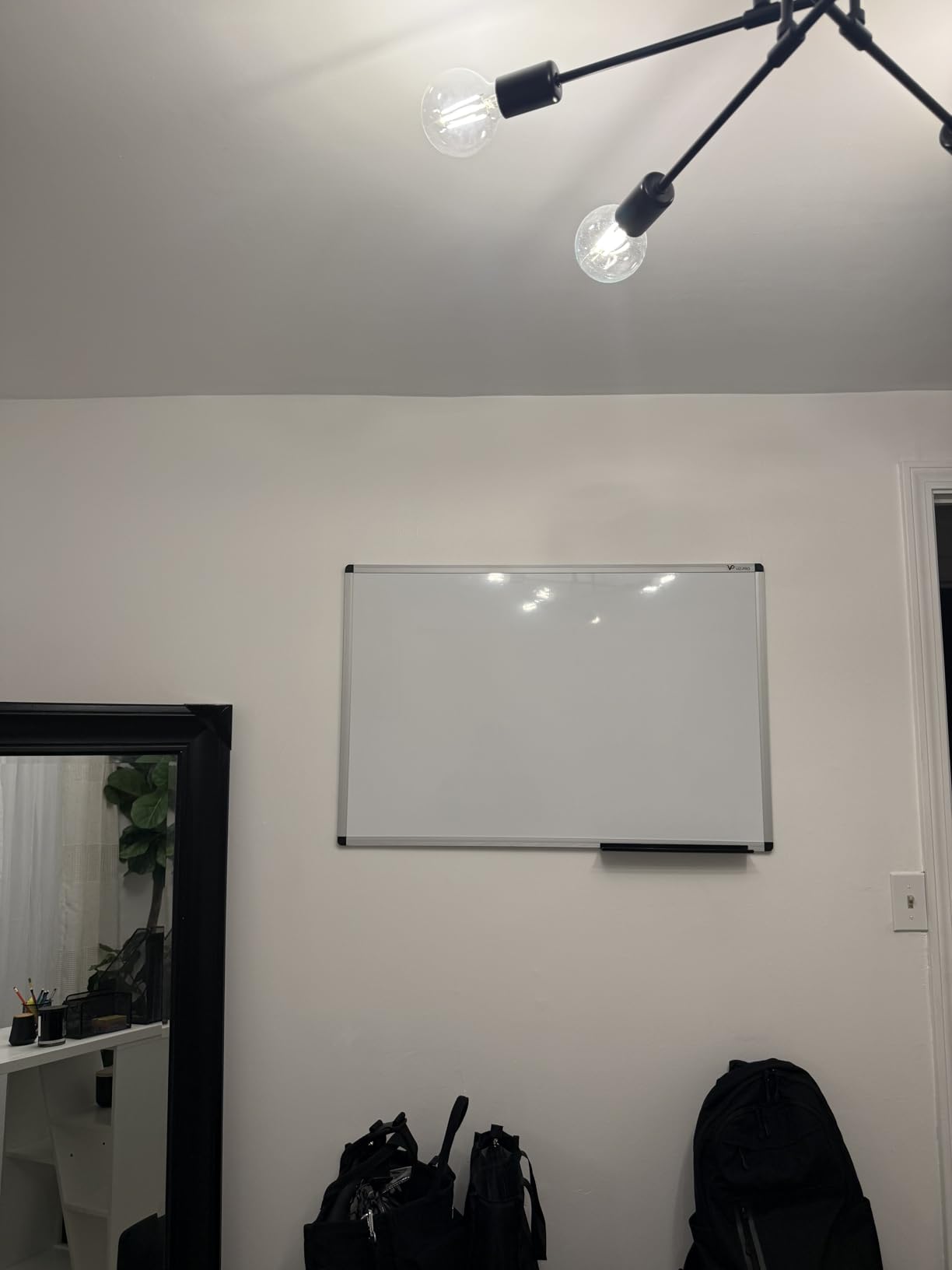 VIZ-PRO Magnetic Whiteboard/Dry Erase Board, 18 X 12 Inches, Includes 1 Eraser & 2 Markers & 4 Magnets customer photo 2