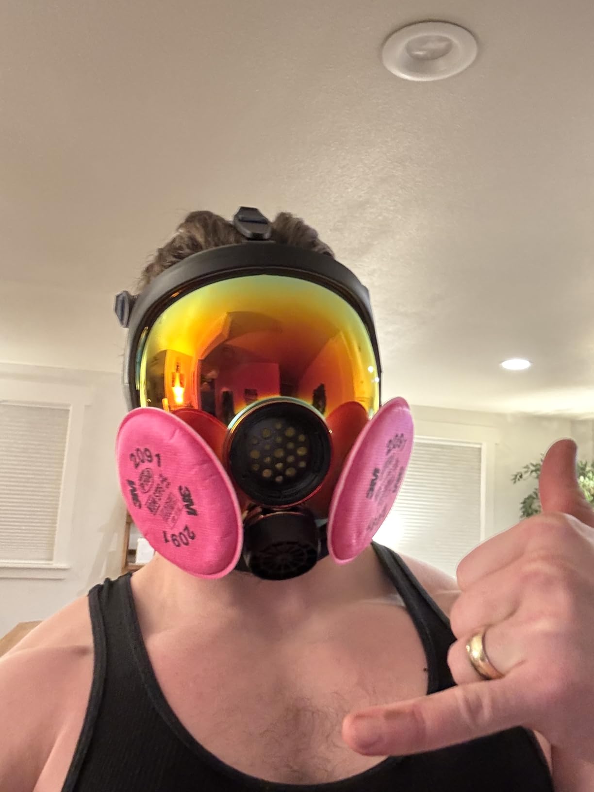 Parcil Distribution Full Face Respirator Mask - Air Purifying, Organic Vapor & Particulate - Industrial Use - CE Tested customer photo 1