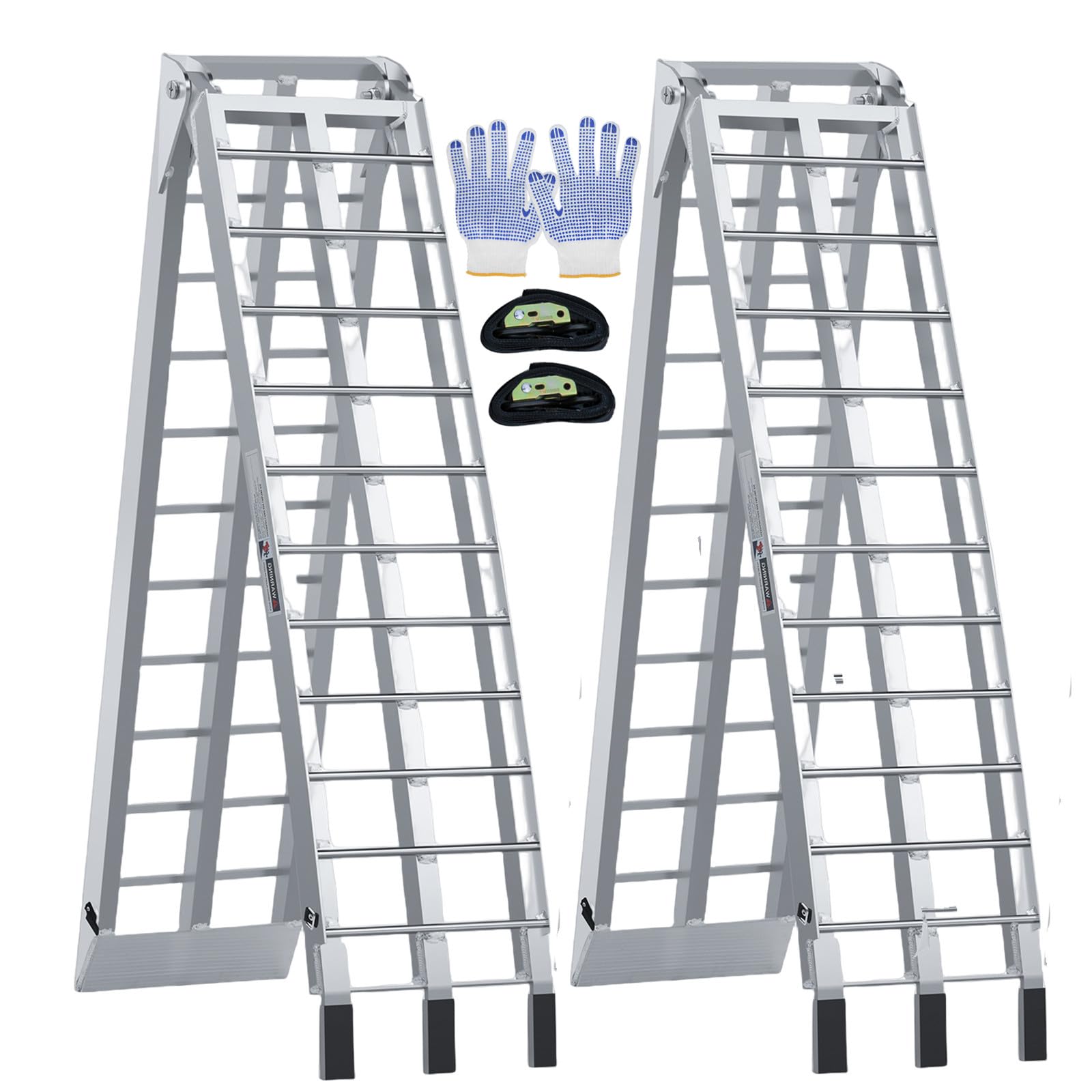 FACHNUO 10FT Motorcycle Ramp for Pickup Trucks, 1500lbs Capacity 1PC, Aluminum Heavy Duty Loading Ramp for Dirt Bike, Trailer, Lawn Mower, ATVs, UTVs, Golf Cart, Tailgate, 120