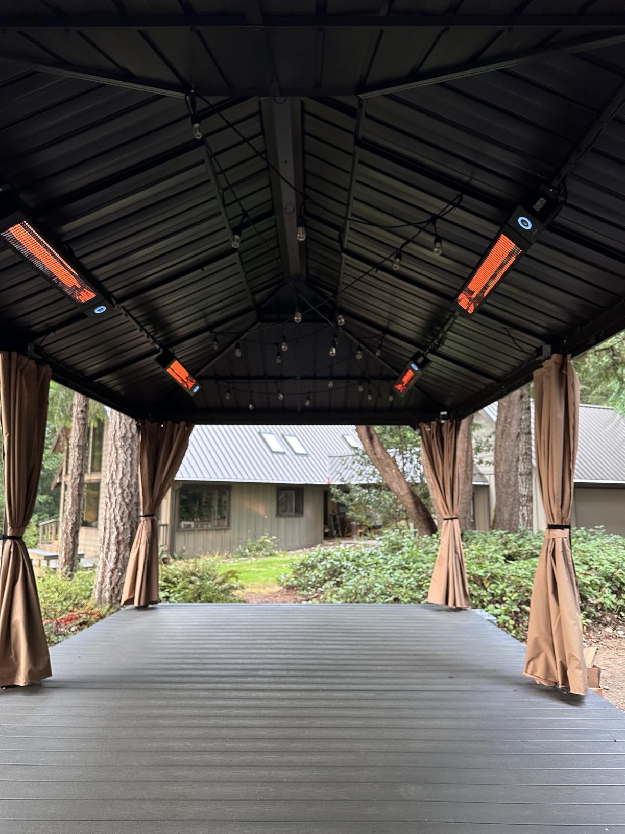 EAST OAK Patio Heater 3000W, Commercial Arch Outdoor Heater 3 Heat Settings, Tip-over & Overheat Protection, Instant Heat Electric Heater for Restaurant, Patio, Backyard, Garage, 240V Black customer photo 1