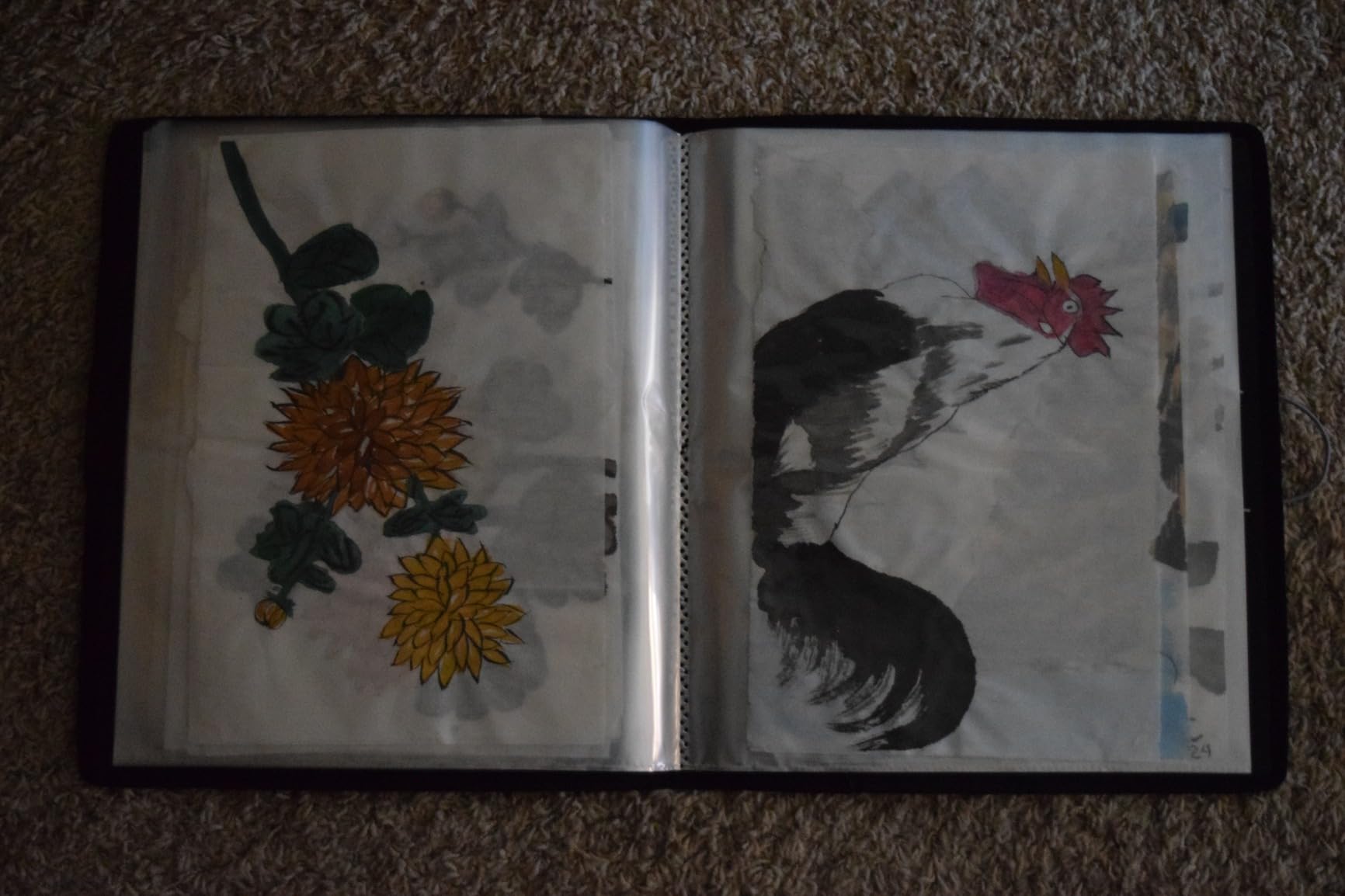 Nicpro 11x14 Art Portfolio Folder, 30 Pockets Display 60 Pages Art Painting Portfolio Binder with Clear Plastic Sleeves, Presentation Storage Book for Artists Artwork Drawing - (Black) customer photo 2