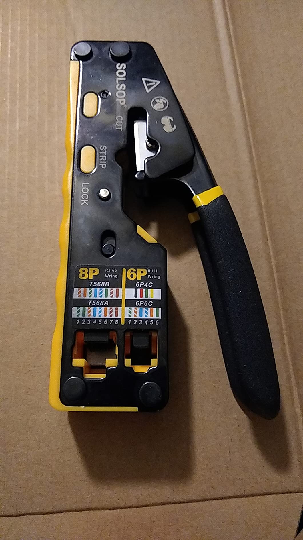 Solsop Pass Through RJ45 Crimp Tool Kit Ethernet Crimper CAT5 Cat5e Cat6 Crimping Tool Kit customer photo 2