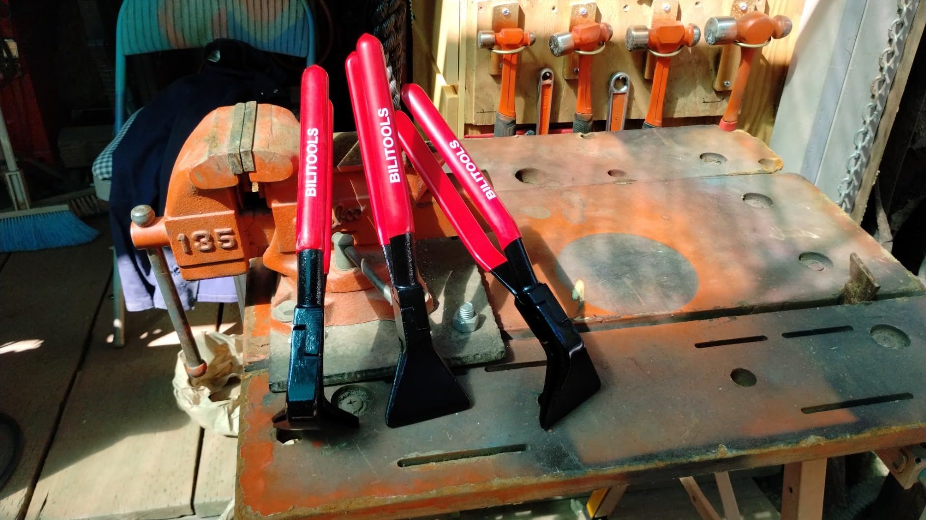 BILITOOLS 3-Piece Hand Seamer Sheet Metal Tools, Sheet Metal Bending Pliers Set Straight, 45 & 90 Bending Tool Comfort with Grip Handle customer photo 1