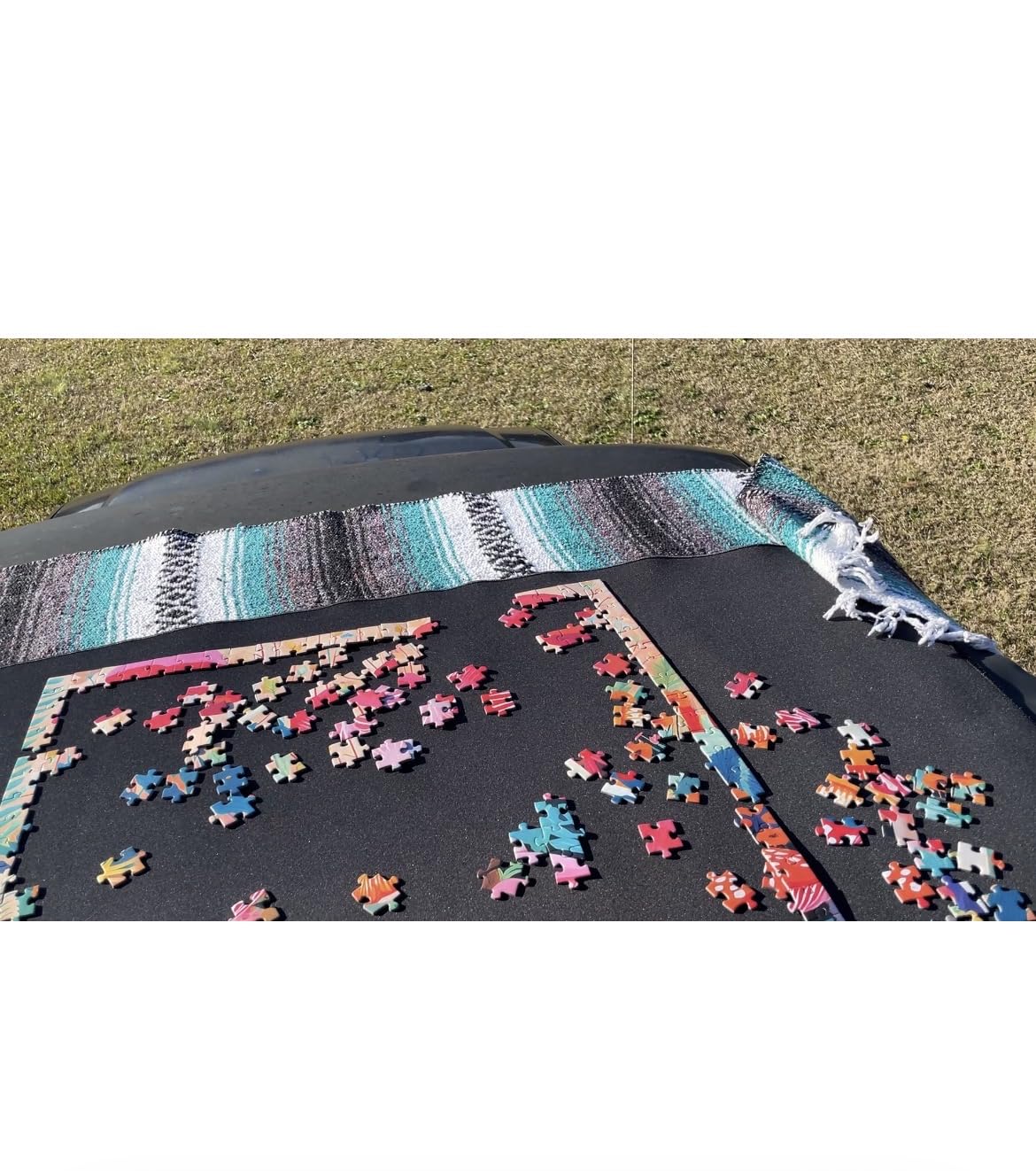 Premium Puzzle Mat - 37 x 59 Inches - Up to 3000 Pieces - Jigsaw Puzzle Roll Up Mat - Non Slip Rubber Bottom - Soft Polyester Surface - with Gift Packaging customer photo 1