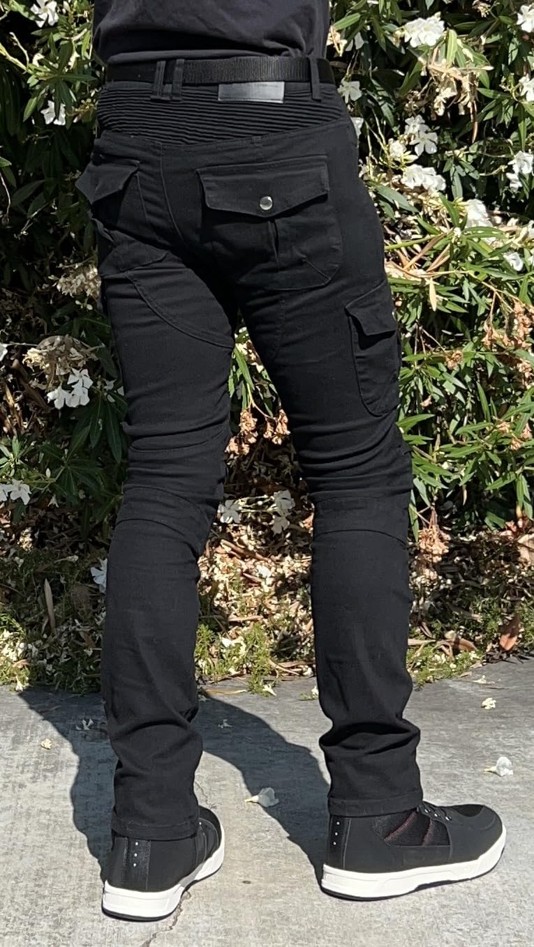 Motorcycle Pants for Men with CE Level 2 Armor, Protective Riding Jeans, Durable Stretch Denim for Adventure & All Season customer photo 2