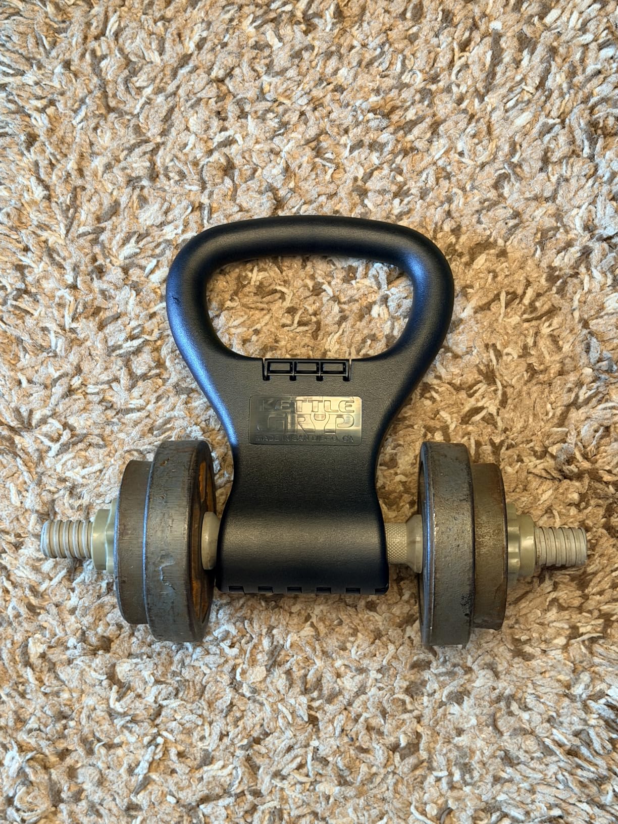 KETTLE GRYP - The Original - As Seen on SHARK TANK! Converts Your Dumbbells Into Kettlebells - Made in the USA - Dumbbell Grip Handle customer photo 1