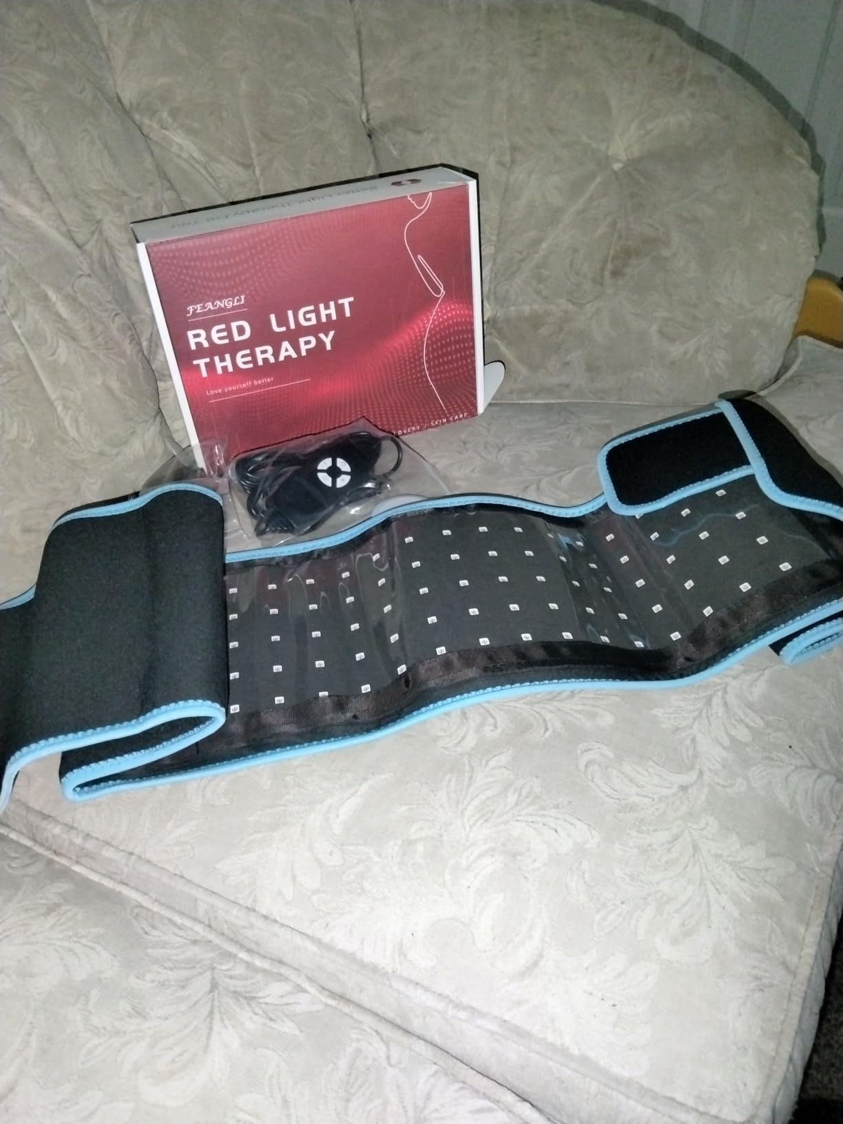 Red Light Therapy Infrared Light Therapy Wrap Belt Wearable Large Pad for Body Waist Back Shoulder Leg Knee, LED 660nm&850nm Red Light Belt Device with Timer Remote Controller, Ideal Gift customer photo 1