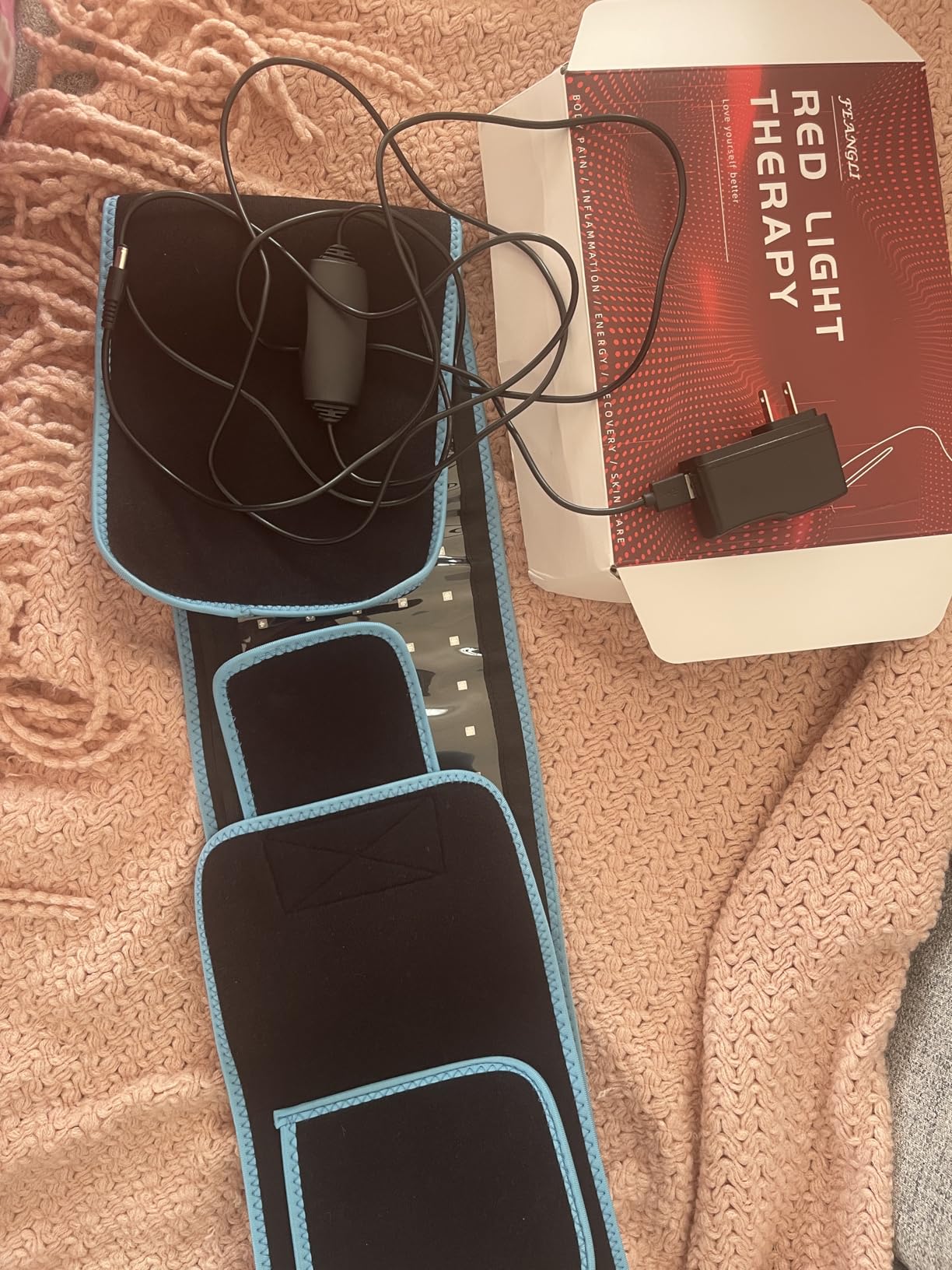 Red Light Therapy Infrared Light Therapy Wrap Belt Wearable Large Pad for Body Waist Back Shoulder Leg Knee, LED 660nm&850nm Red Light Belt Device with Timer Remote Controller, Ideal Gift customer photo 2