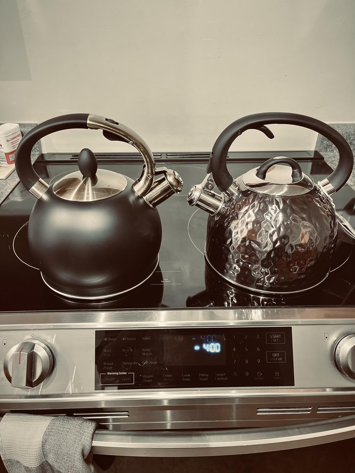 Copper Tea Kettle Stainless Steel Teapot Whistling Kettle Unique Button Control Kettle Outlet Loud Whistle Food Grade Teapot 3.2 Quart / 3 Liter Bronze customer photo 2