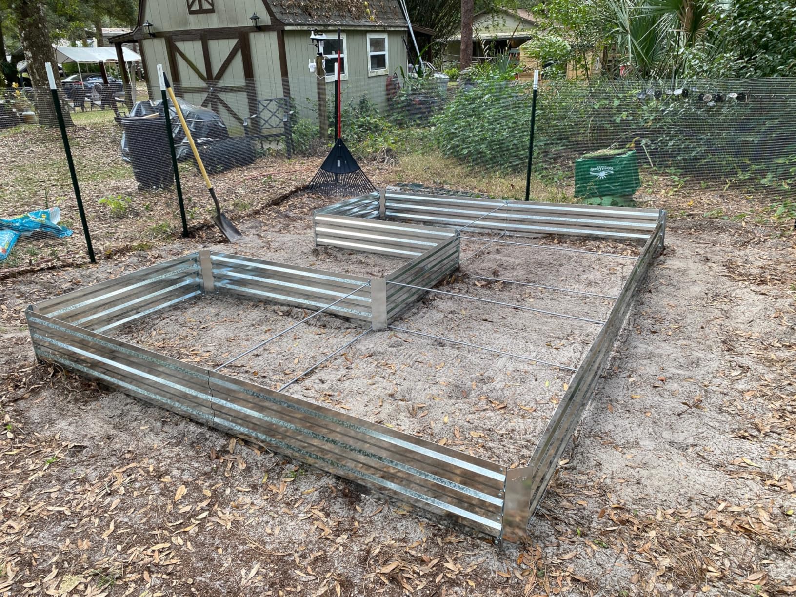 Galvanized Raised Garden Beds for Vegetables Large Metal Planter Box Steel Kit Flower Herb (8 x 4 x 1 ft * 2 Pack, Galvanized) customer photo 2