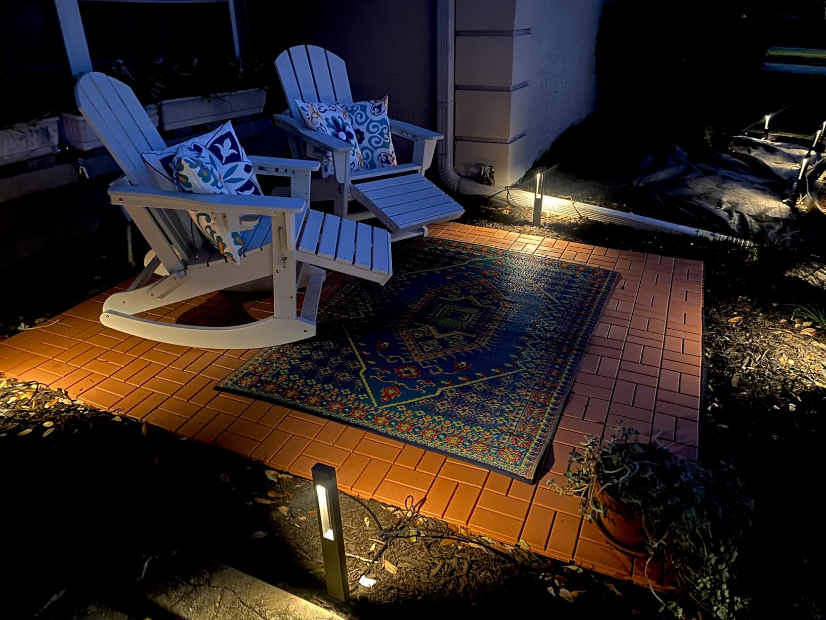 Goovilla Plastic Interlocking Deck Tiles, 9 Pack Outdoor Patio Flooring, 12