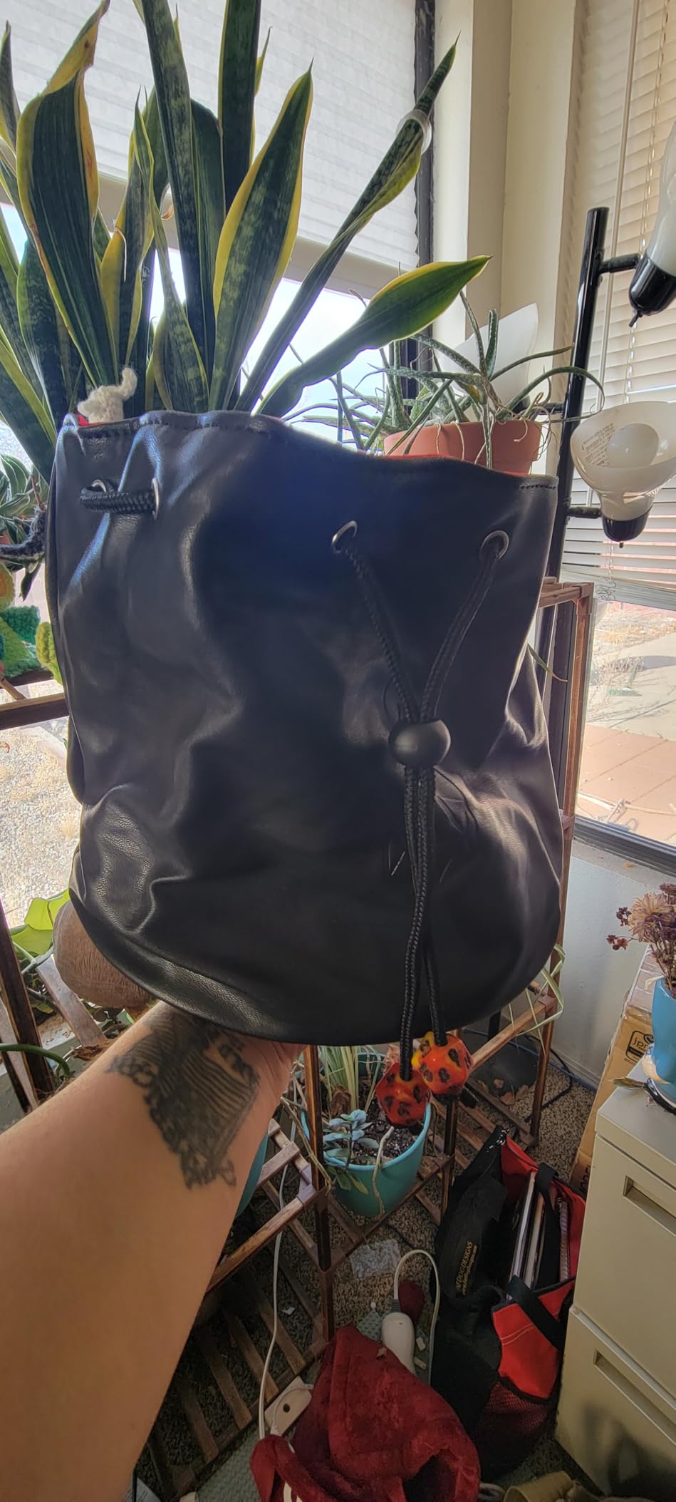 Forged Dice Co. Pouch of The Endless Hoard Dice Bag - Holds Over 1,000 Polyhedral Dice - Dice Storage Bag with 7 Pockets - Perfect for Bulk Dice - Brown/Black customer photo 1