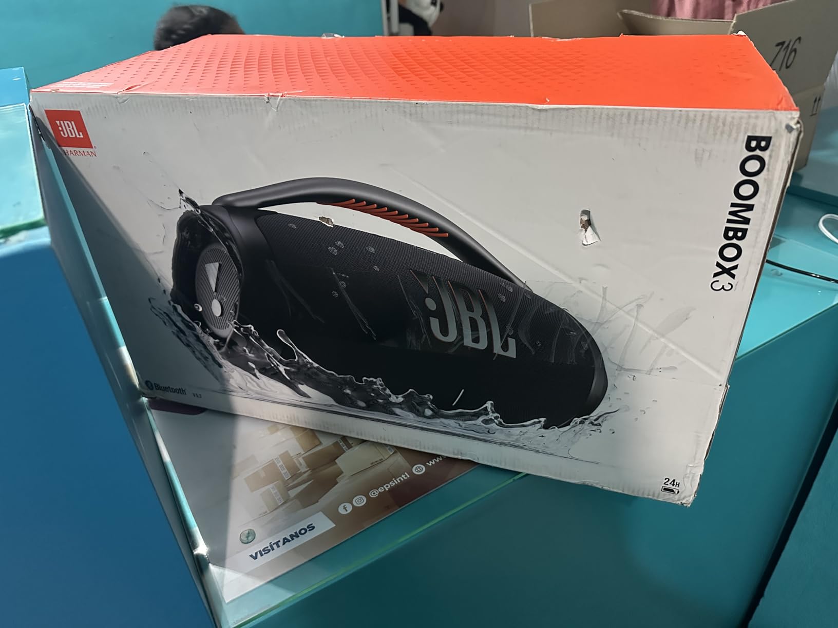 JBL Boombox 3 - Portable Bluetooth Speaker with Massive Sound, Deepest Bass, IPX7 Waterproof, 24H Playtime, PartyBoost (Black) customer photo 1
