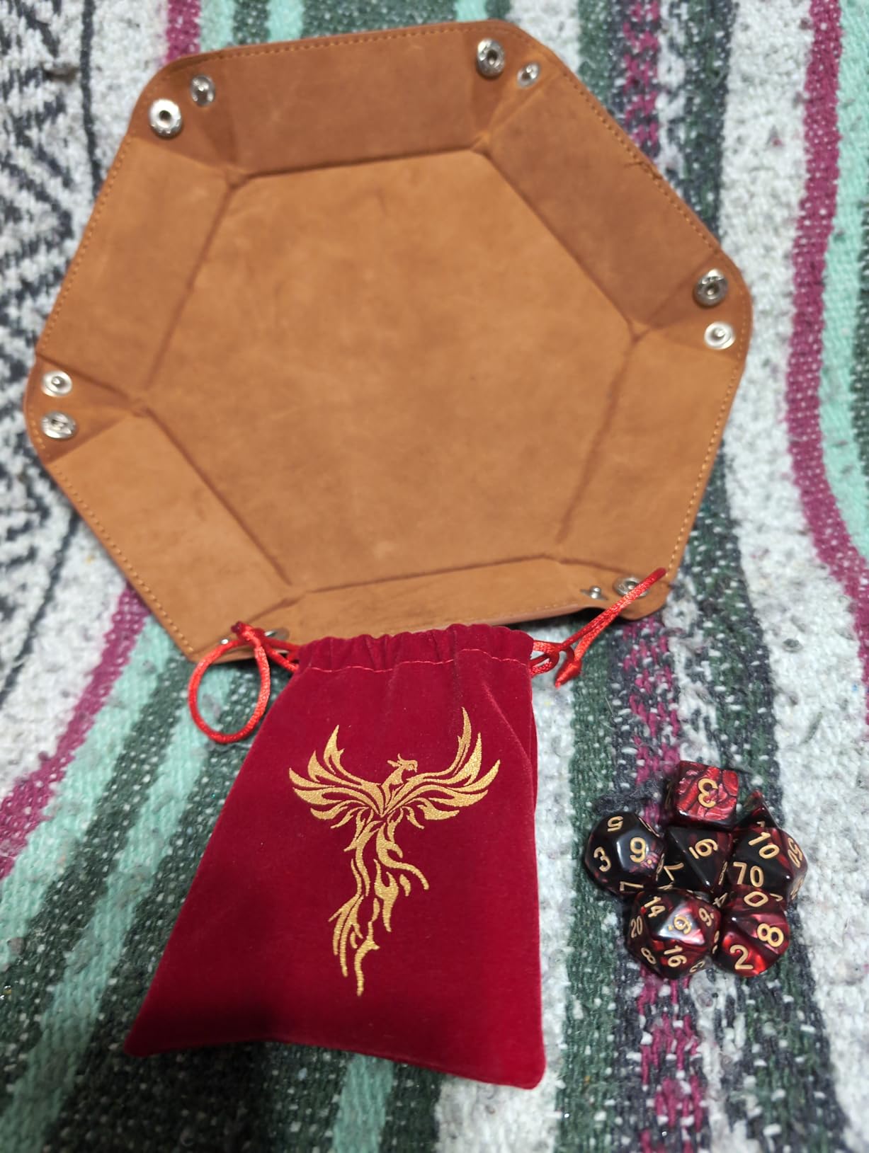 DND Dice Set, 42 Pcs polyhedral dice Set with 6 Colorful Animal Pattern Bag and PU Leather Velvet Tray for Dungeons Dragons D&D RPG MTG Table Games customer photo 1