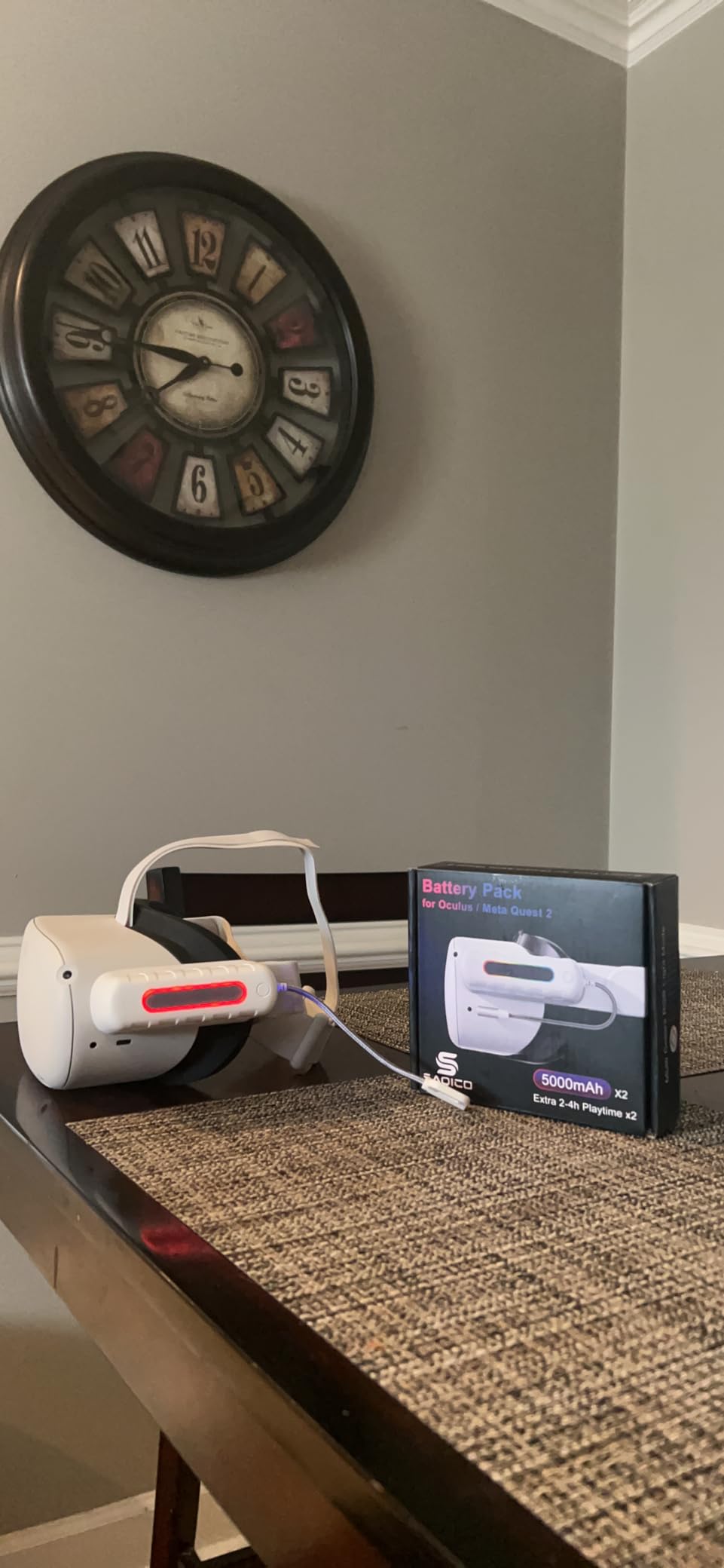 Battery Pack for Meta Quest 3/3S/2 - 18W Fast Charging Extended Battery with LCD Display - Lightweight VR Accessories Compatible with Oculus Quest 2/3/3S - 5000mAh Portable Battery Extra 1-2H Palytime customer photo 1