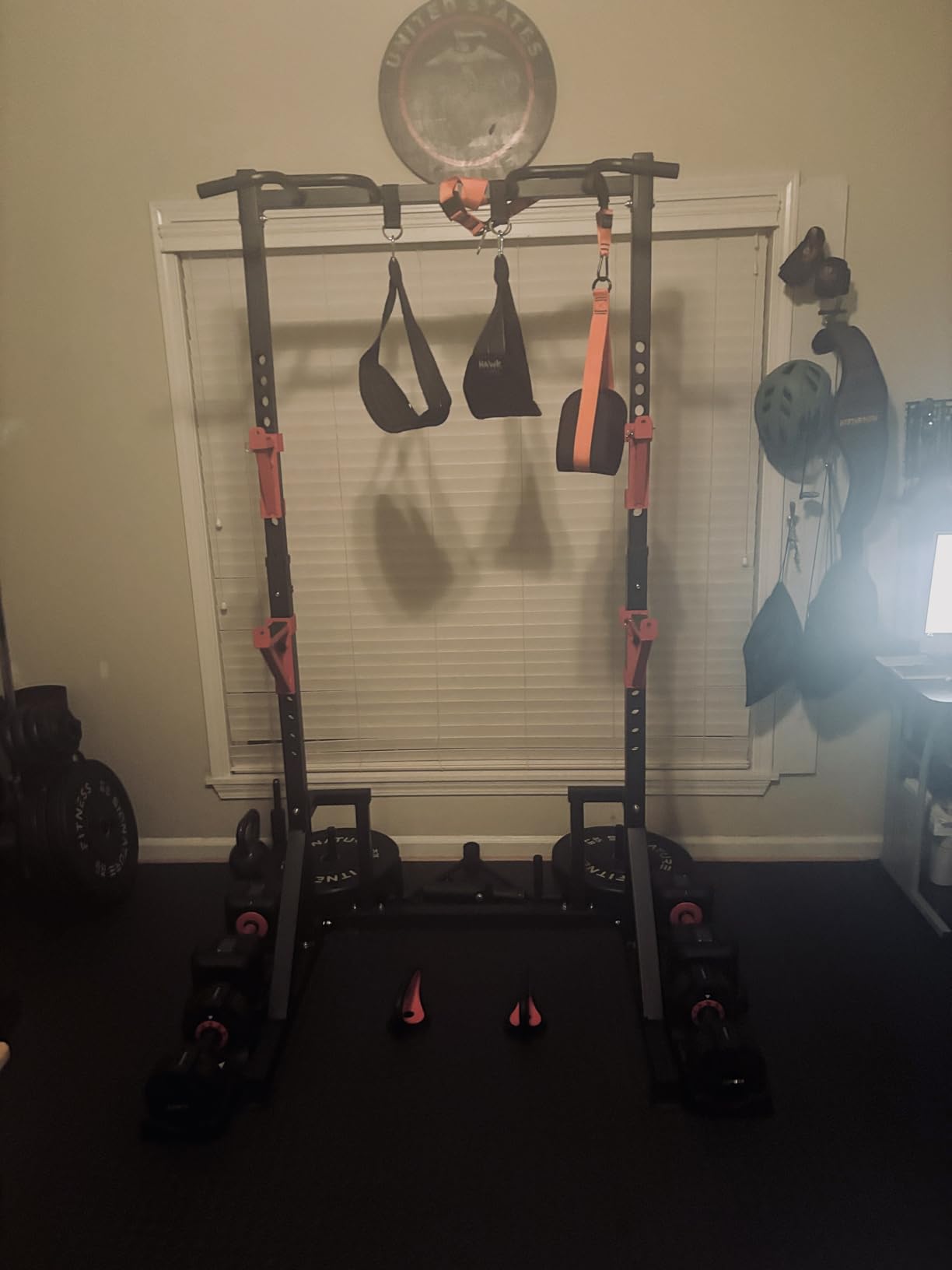CANPA Multifunction Power Rack with Pull up Bar, Heavy Capacity and Adjustable Squat Stand Rack for Home Gym Equipment, Power Rack Cage customer photo 1
