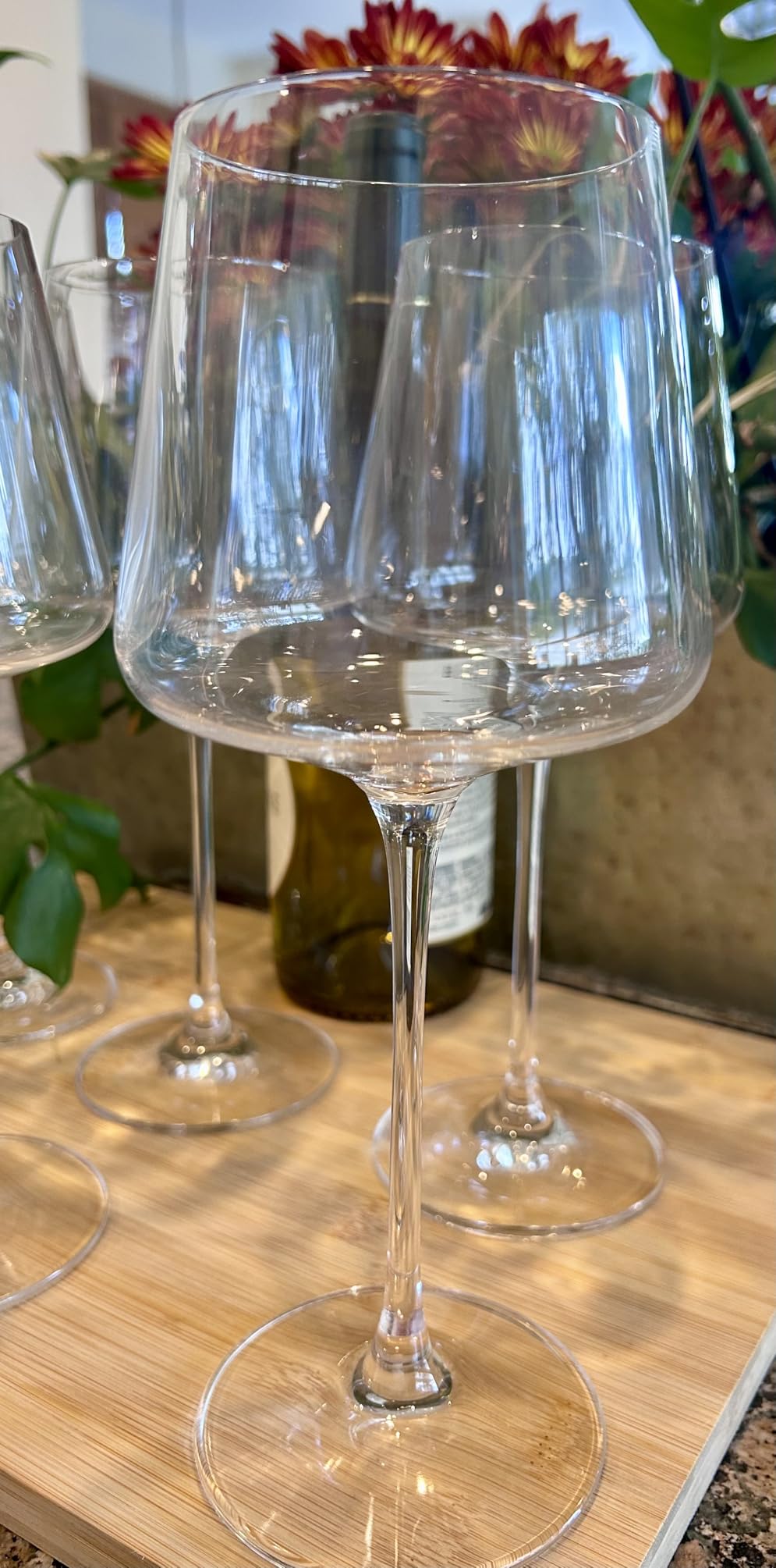 Wine Glasses Set of 6,Crystal White Wine Glasses,Red Wine Glass Set, Wine Glasses Long stem,Clear Lead-Free Premium Blown Glassware (18.5oz,6 pack) customer photo 1