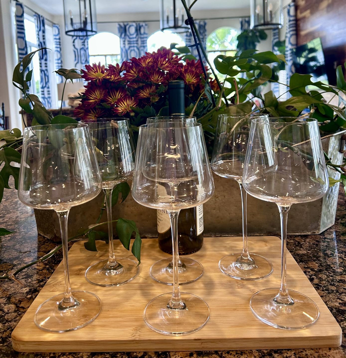 Wine Glasses Set of 6,Crystal White Wine Glasses,Red Wine Glass Set, Wine Glasses Long stem,Clear Lead-Free Premium Blown Glassware (18.5oz,6 pack) customer photo 2