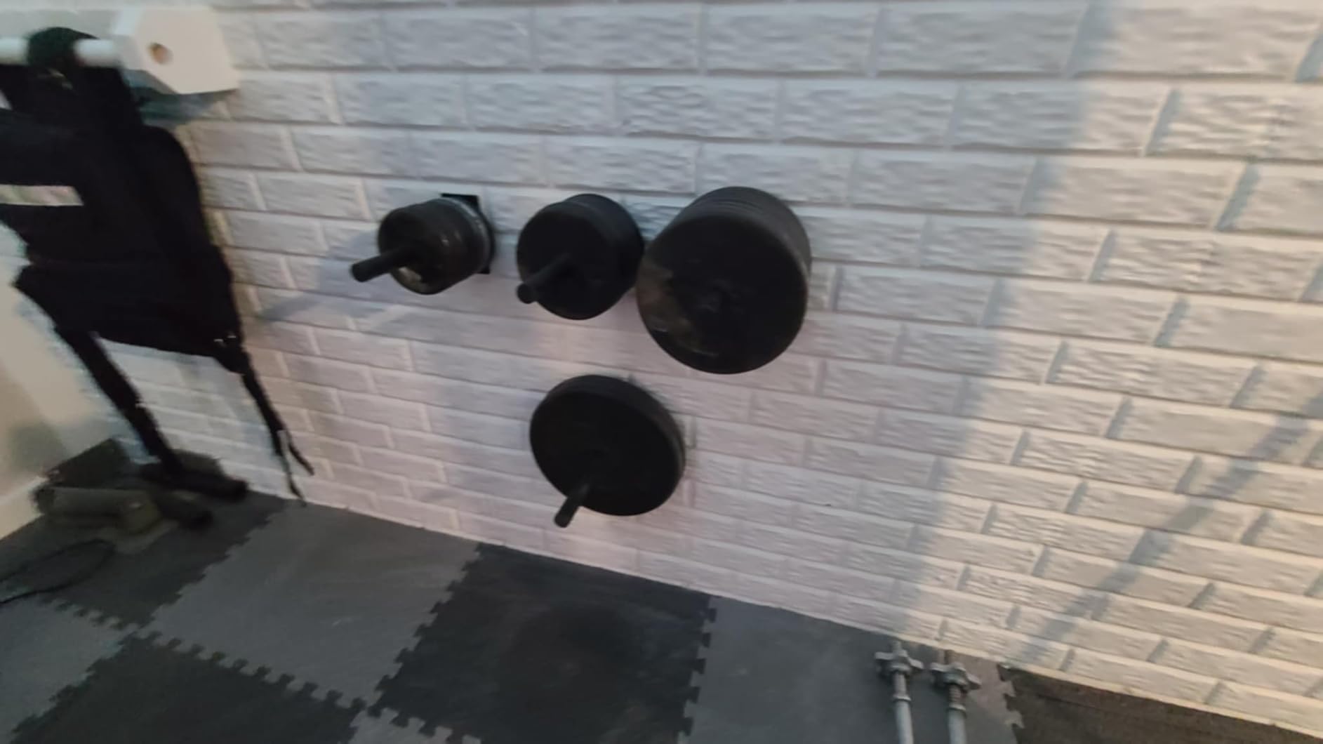 SYL Fitness Wall Mounted Weight Plate Holder, Wall Weight Storage Rack Available in 1