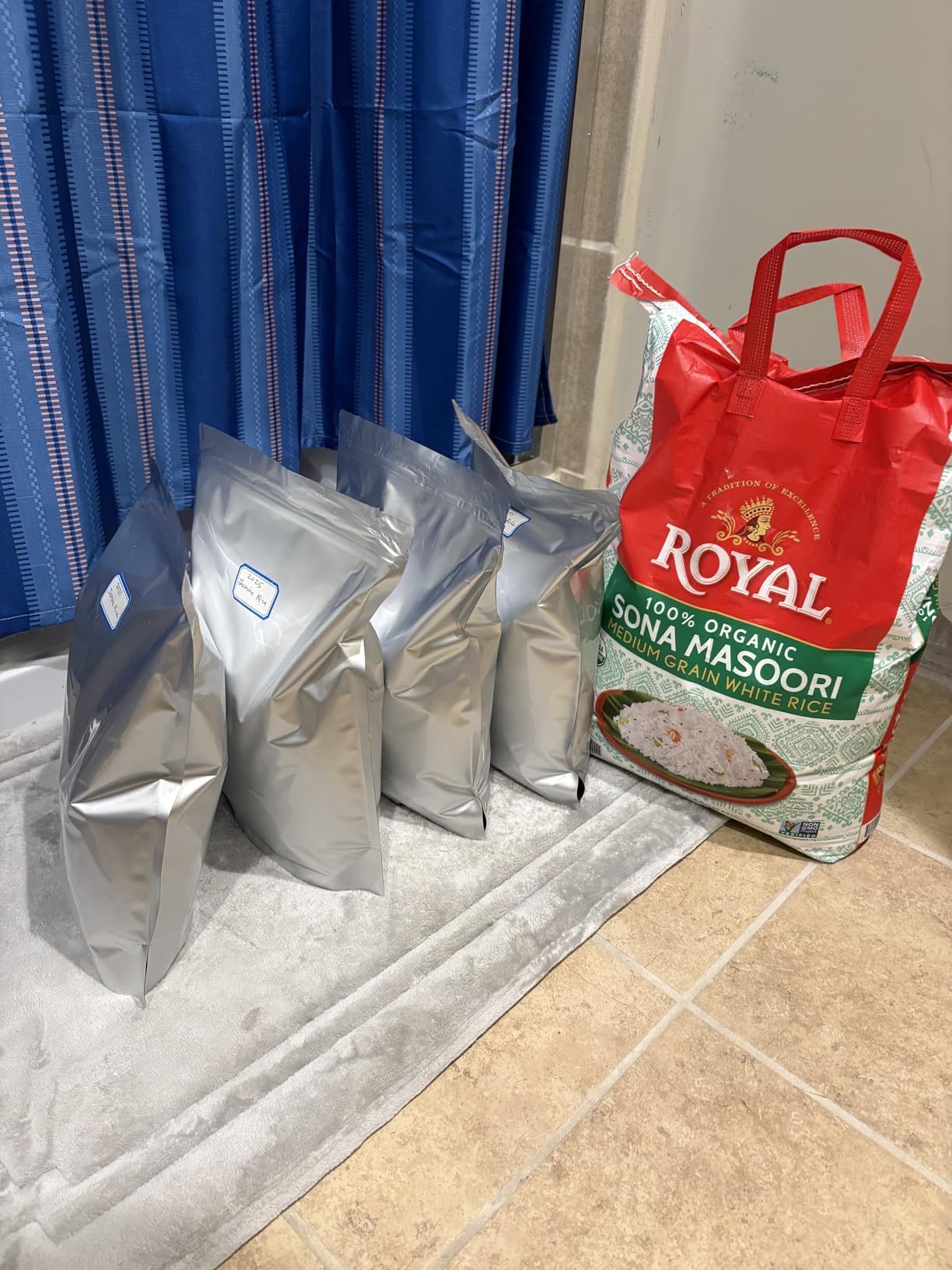 100PCS Mylar Bags with 400cc Oxygen Absorbers, 11.8 Mil Thicker Long Term Food Storage Bag, 1 Gallon 10x14 6x9 4x6 Stand-up Zipper Resealable Heat Sealable for Airtight Smell Proof Packaging customer photo 1