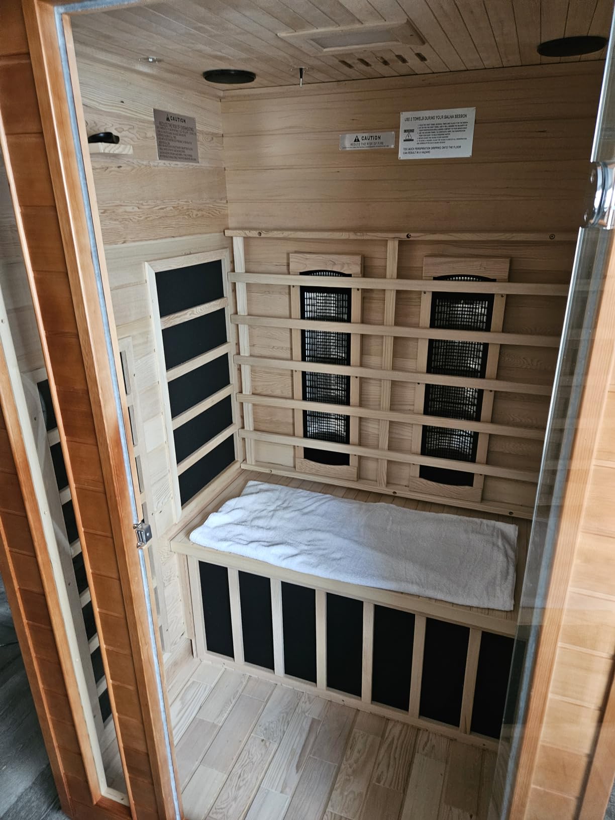 DYNAMIC SAUNAS Cordoba 2-Person Full Spectrum Infrared Sauna with Red Light Therapy & Bluetooth Speakers | Personal Indoor Dry Heat Sauna Room for Spa, Home & Gym - Made from Canadian Hemlock customer photo 1