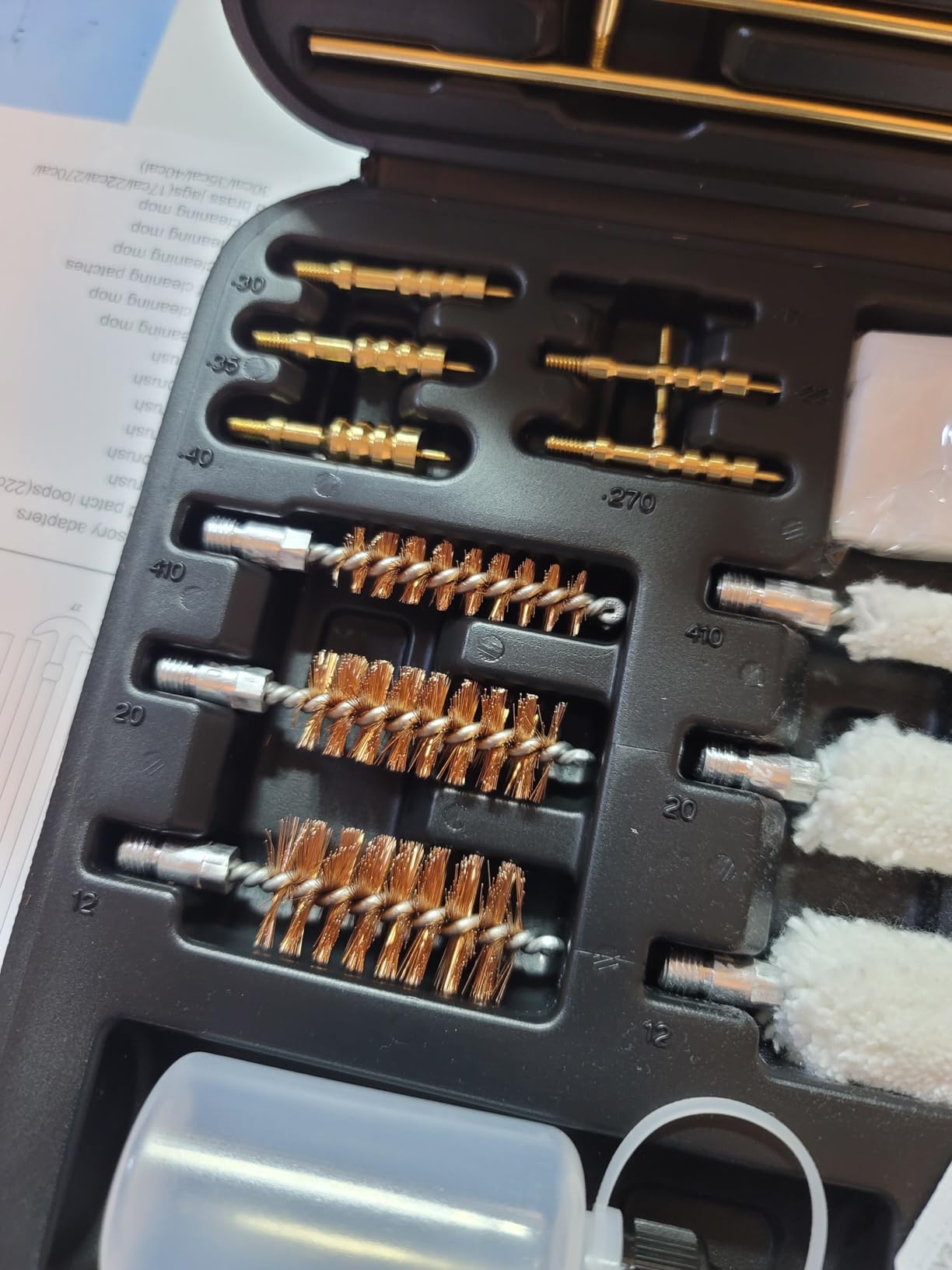 Universal Gun Cleaning Kit, Rifle Cleaning Set with Reinforced Brass Rods, Brass Jags and Slotted Tips customer photo 2