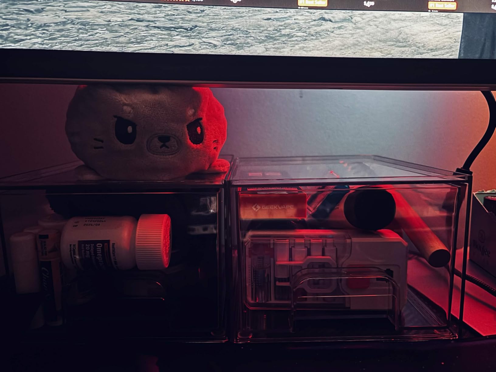 Vtopmart 4 Pack Small Clear Stackable Storage Drawers,Acrylic Bathroom Makeup Organizer,Plastic Storage Bins For Vanity, Undersink, Kitchen Cabinets, Pantry, Home Organization customer photo 1