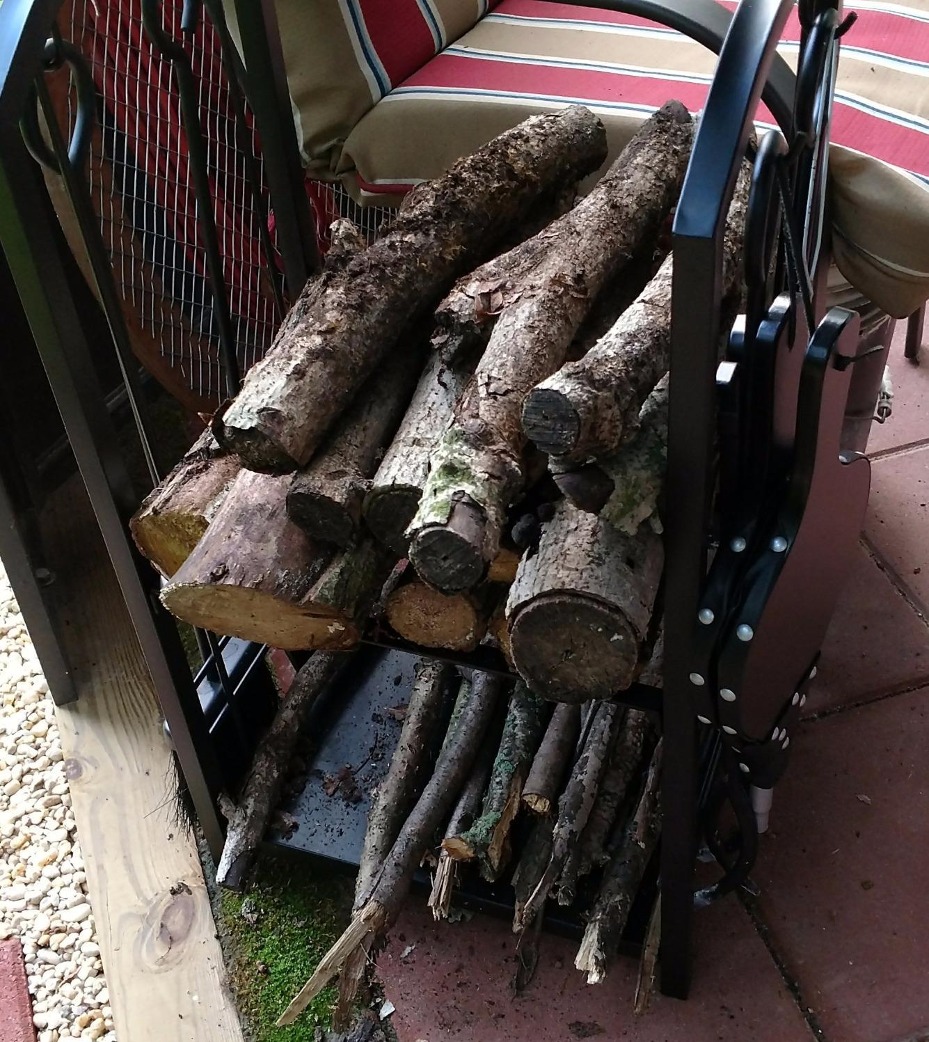 Amagabeli 6ft Firewood Rack Outdoor Heavy Duty Fire Wood Rack Log Holder Organizer Stand for Fireplace Indoor Adjustable Metal Wood Pile Lumber Storage Organizer Stacker for Patio Porch Black customer photo 2