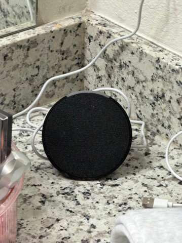 Like-New Amazon Echo Pop (newest model), Our smallest speaker with Alexa+, Fits in any room, Midnight Teal customer photo 1