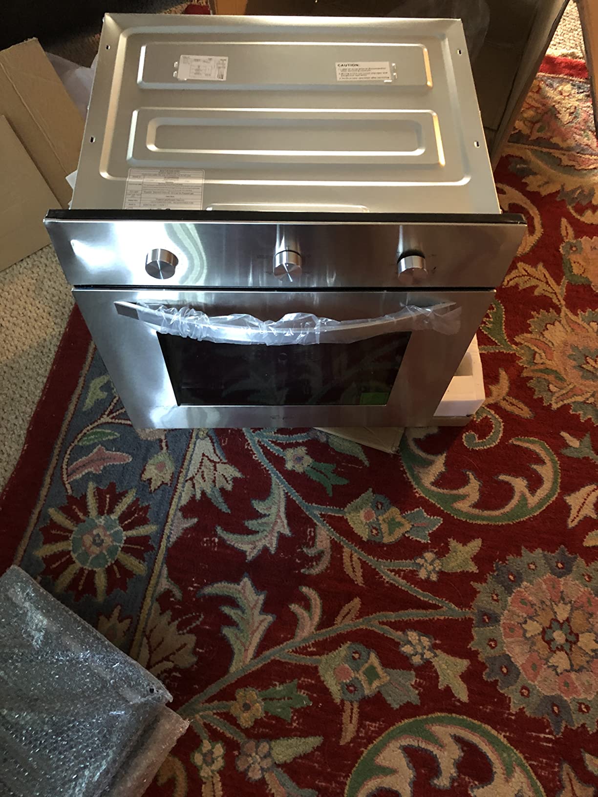 Empava Single Liquid Propane Gas Wall Oven 24 in. 2.3 cu. Ft. Bake Broil Rotisserie Functions with Mechanical Controls and Built-in Timer and Convection Fan in Stainless Steel, Silver customer photo 1