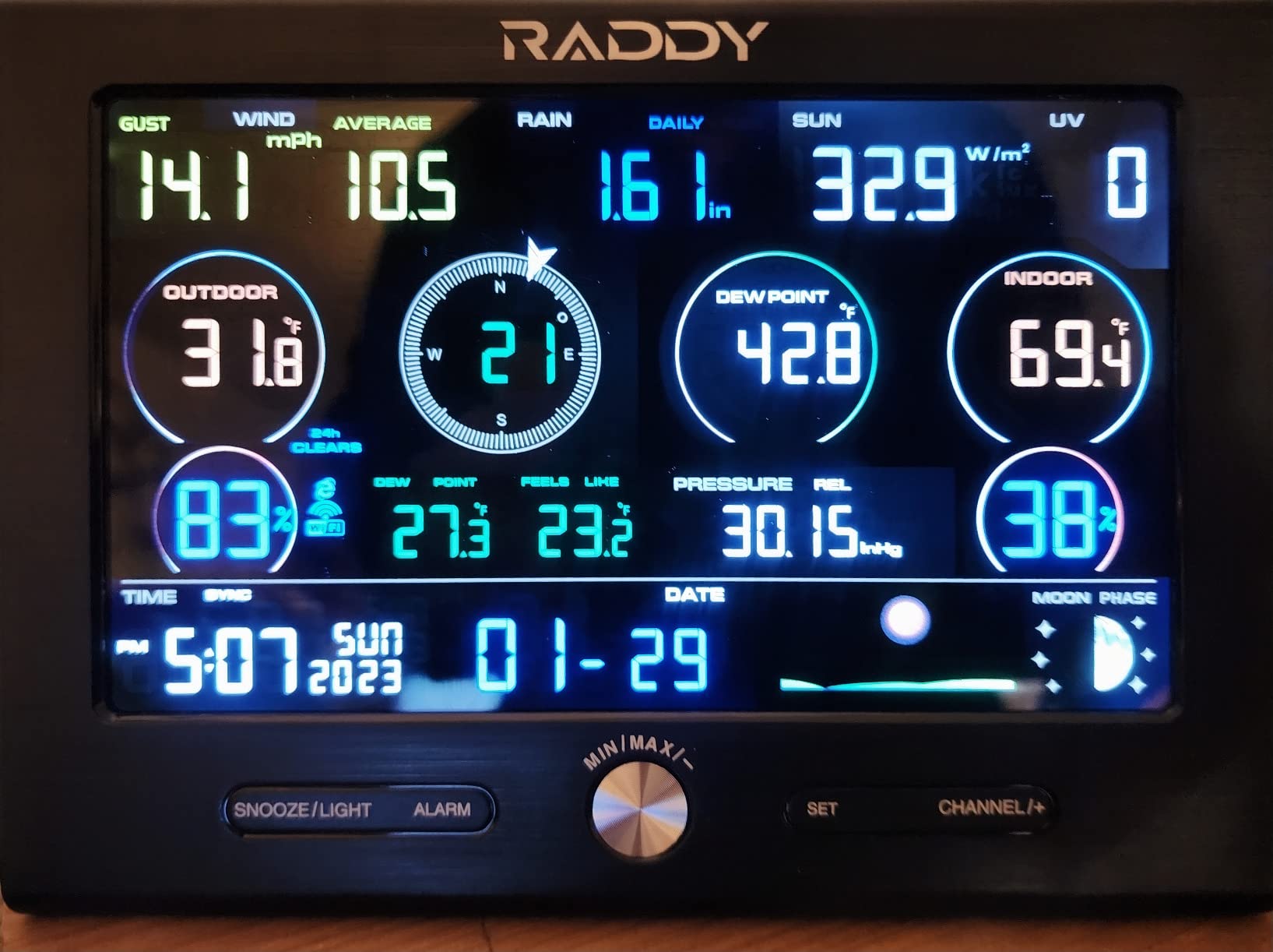 Raddy L7 LoRa Professional Weather Station 1.9 Miles Long Range, Wireless Wi-Fi Weather Station Outdoor Indoor with Rain Gauge, Wind Speed, Thermometer, Humidity customer photo 2